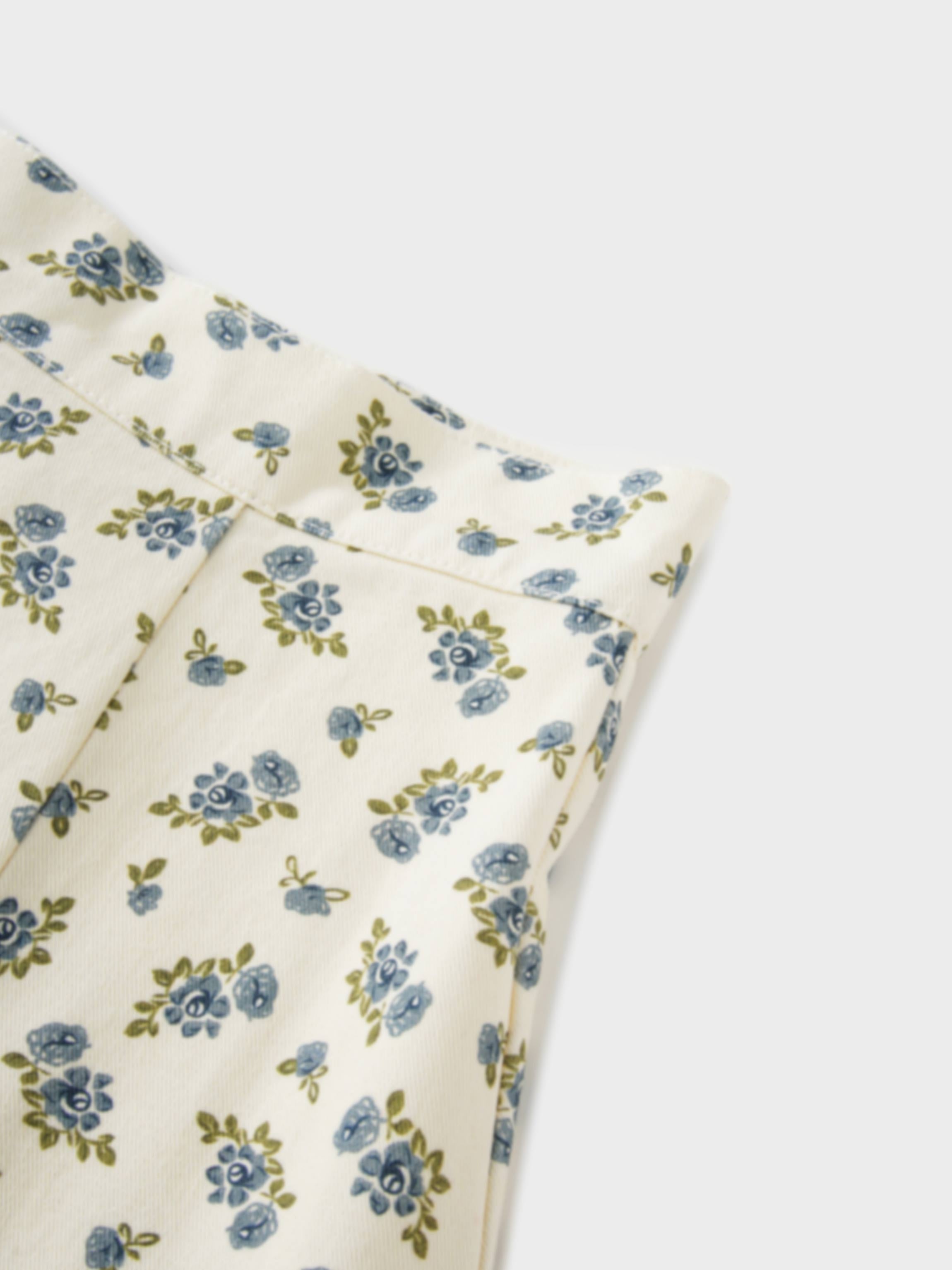 Asymmetrical Panel Skirt-Blue Poppy