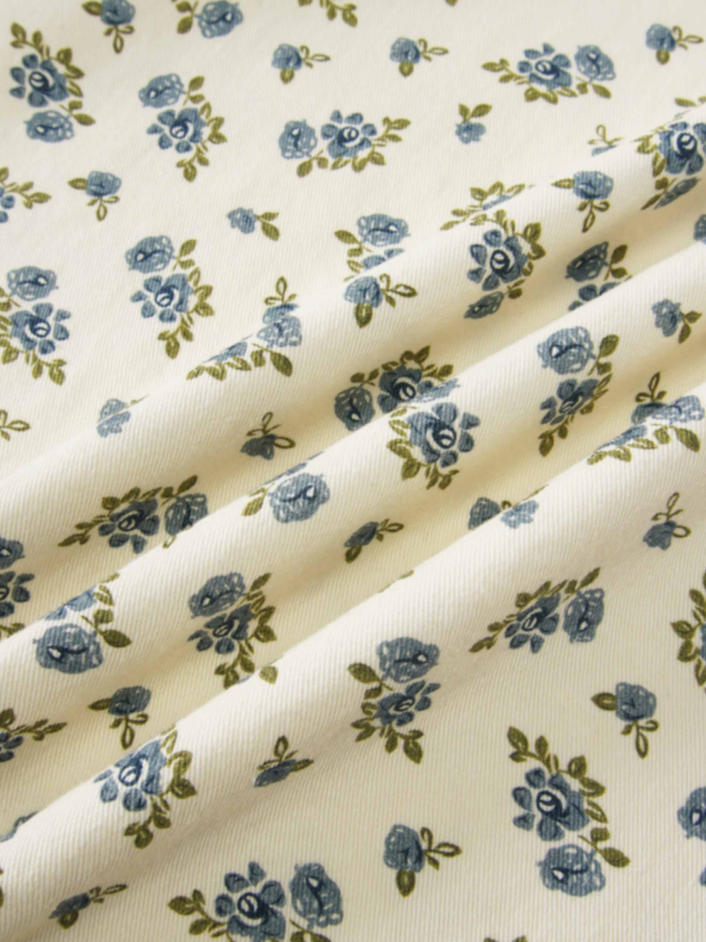 Asymmetrical Panel Skirt-Blue Poppy