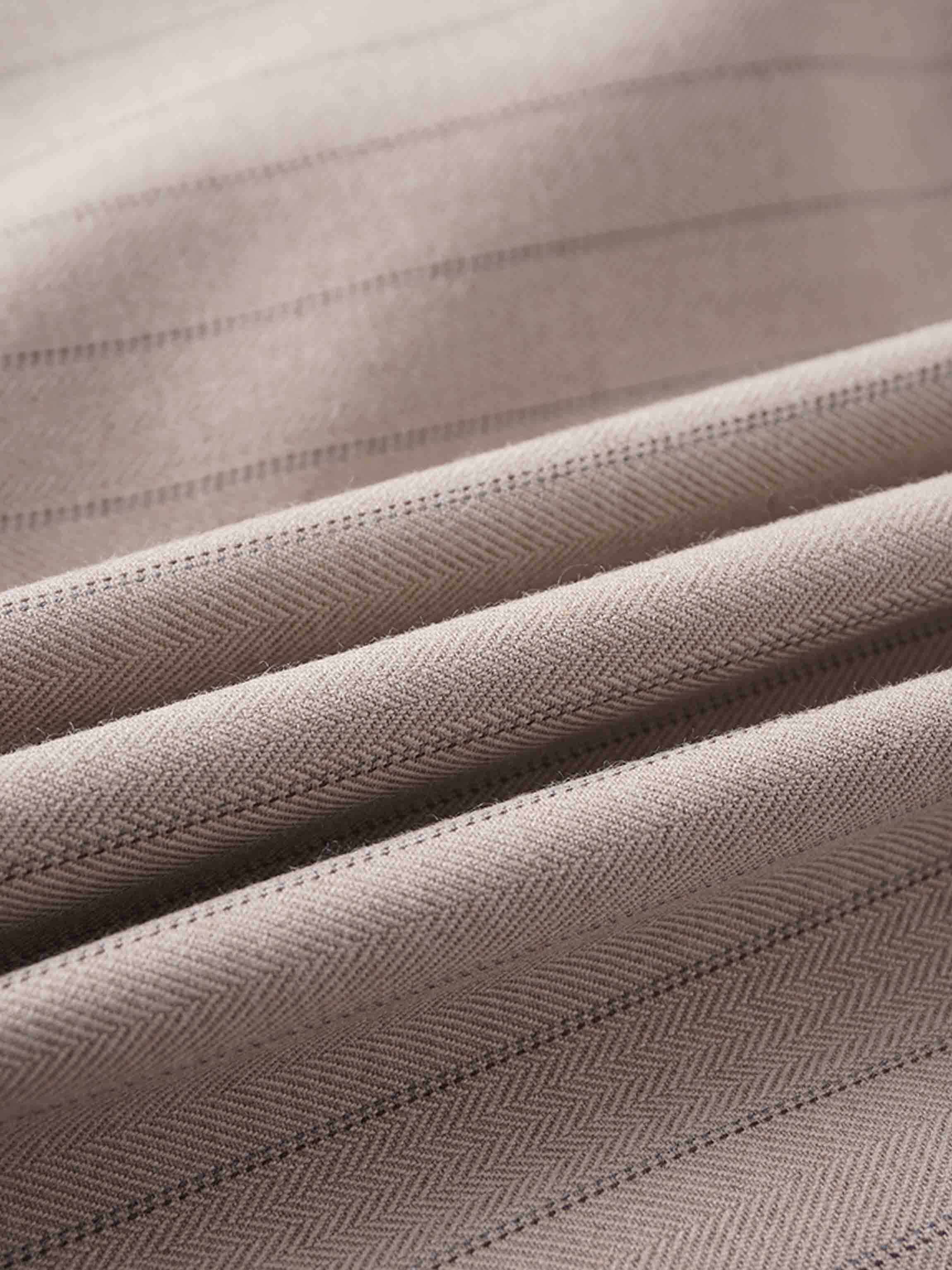 Double Breasted Pinstripe Jacket-Brown