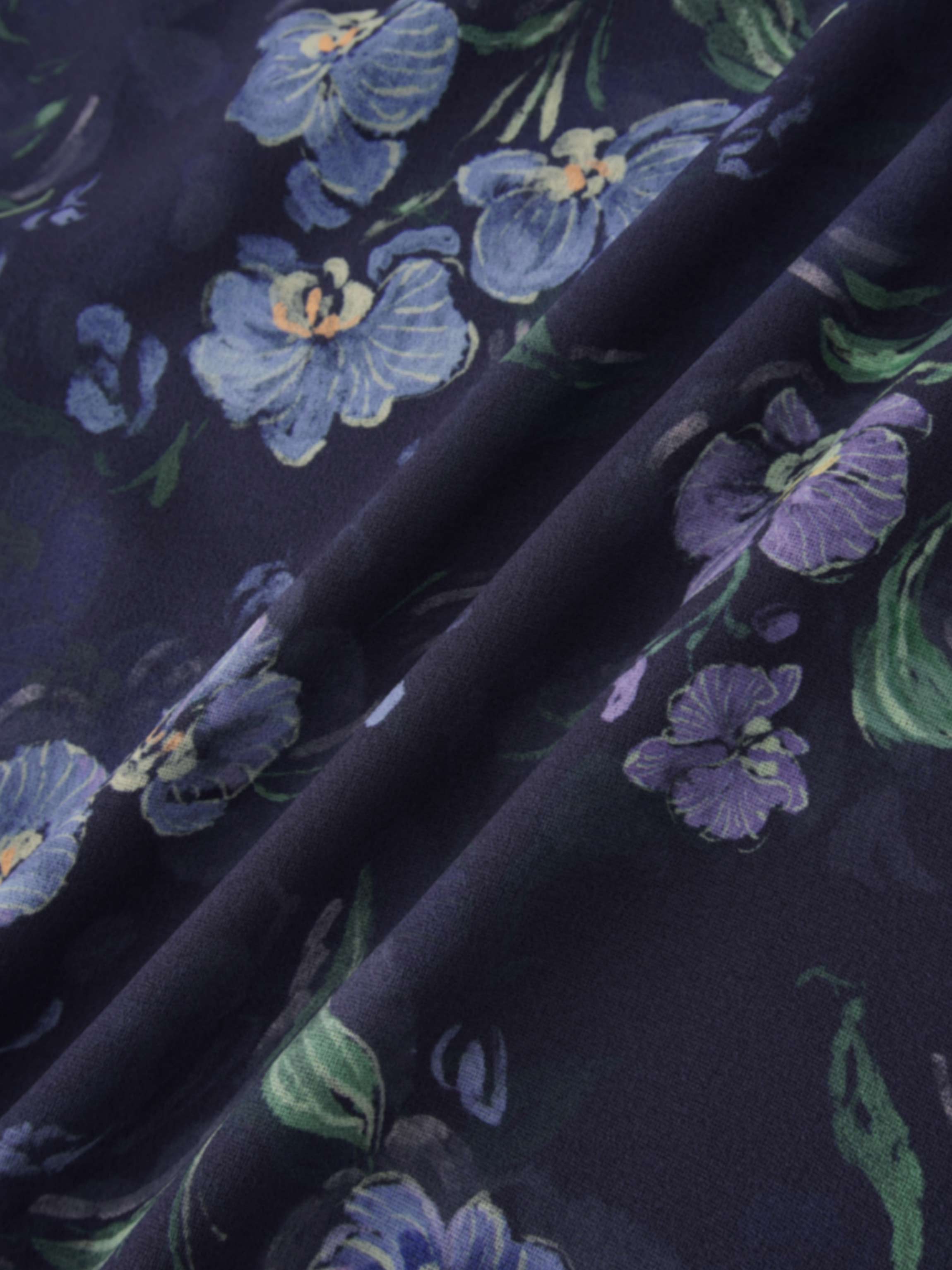 Asymmetrical Ruffle Skirt-Blue Floral