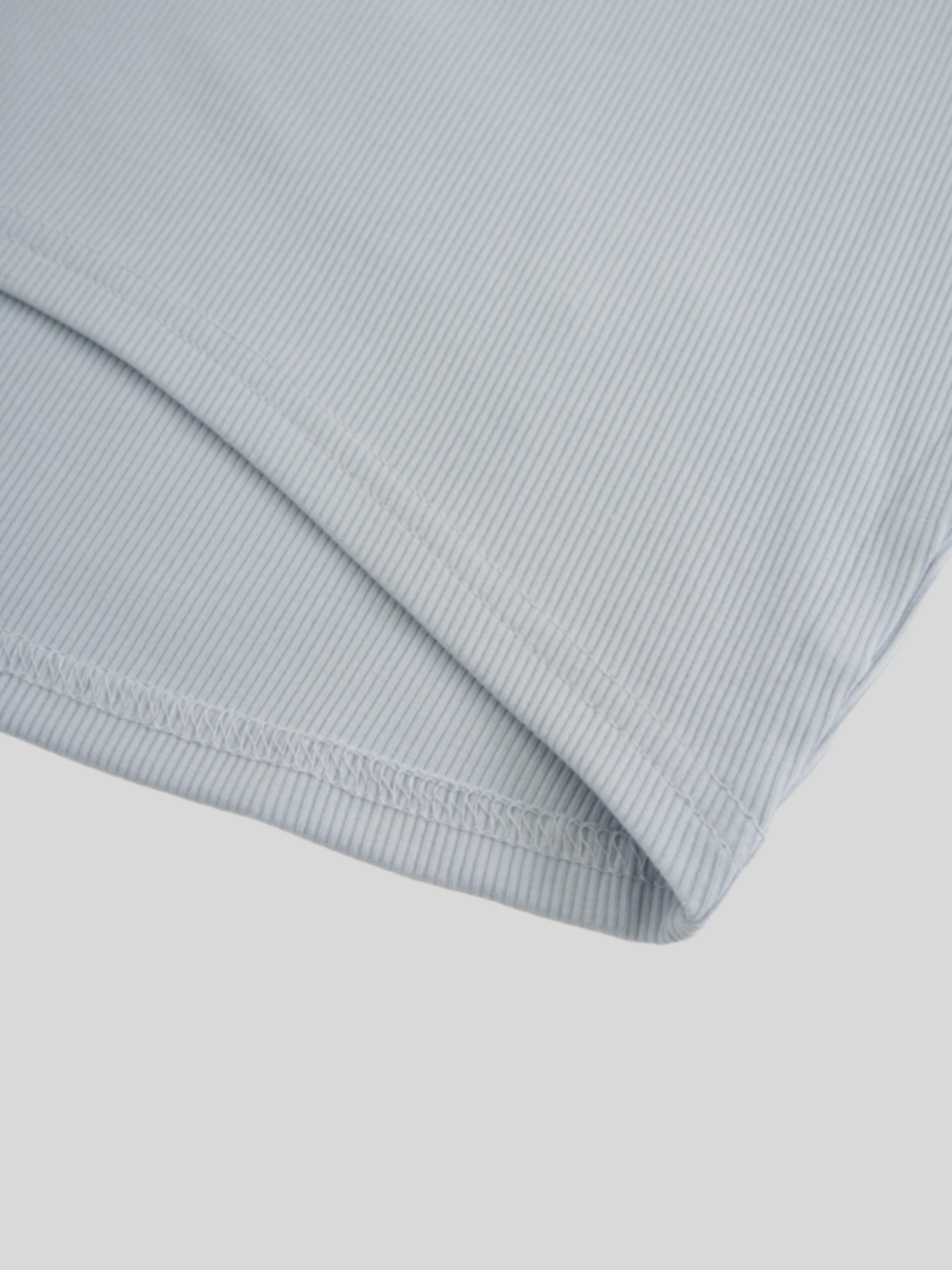 Crew Ribbed Dolman-Dusty Blue