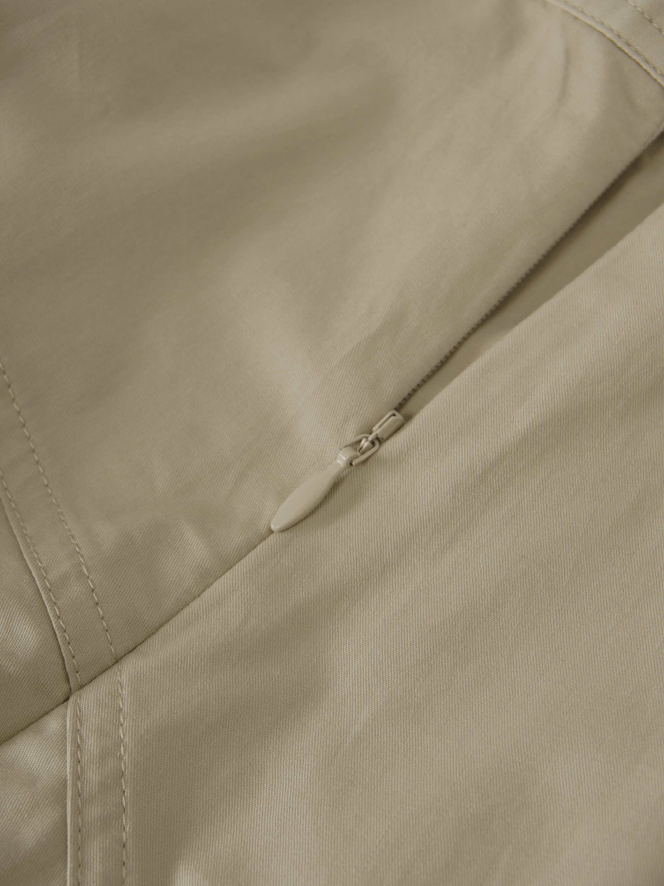 Cotton Yoke Circle Skirt-Tan