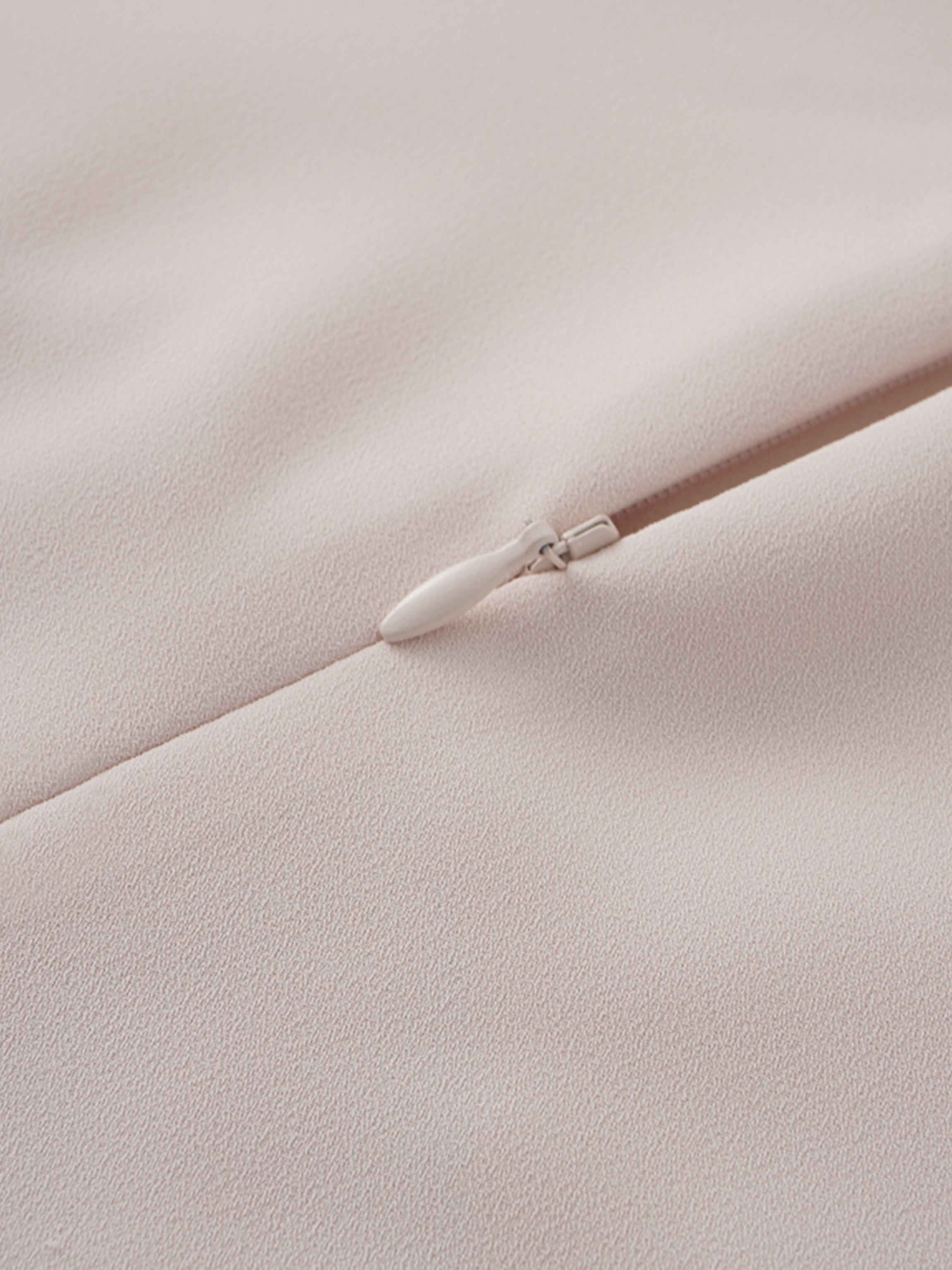 Crepe Slip Dress-Pink