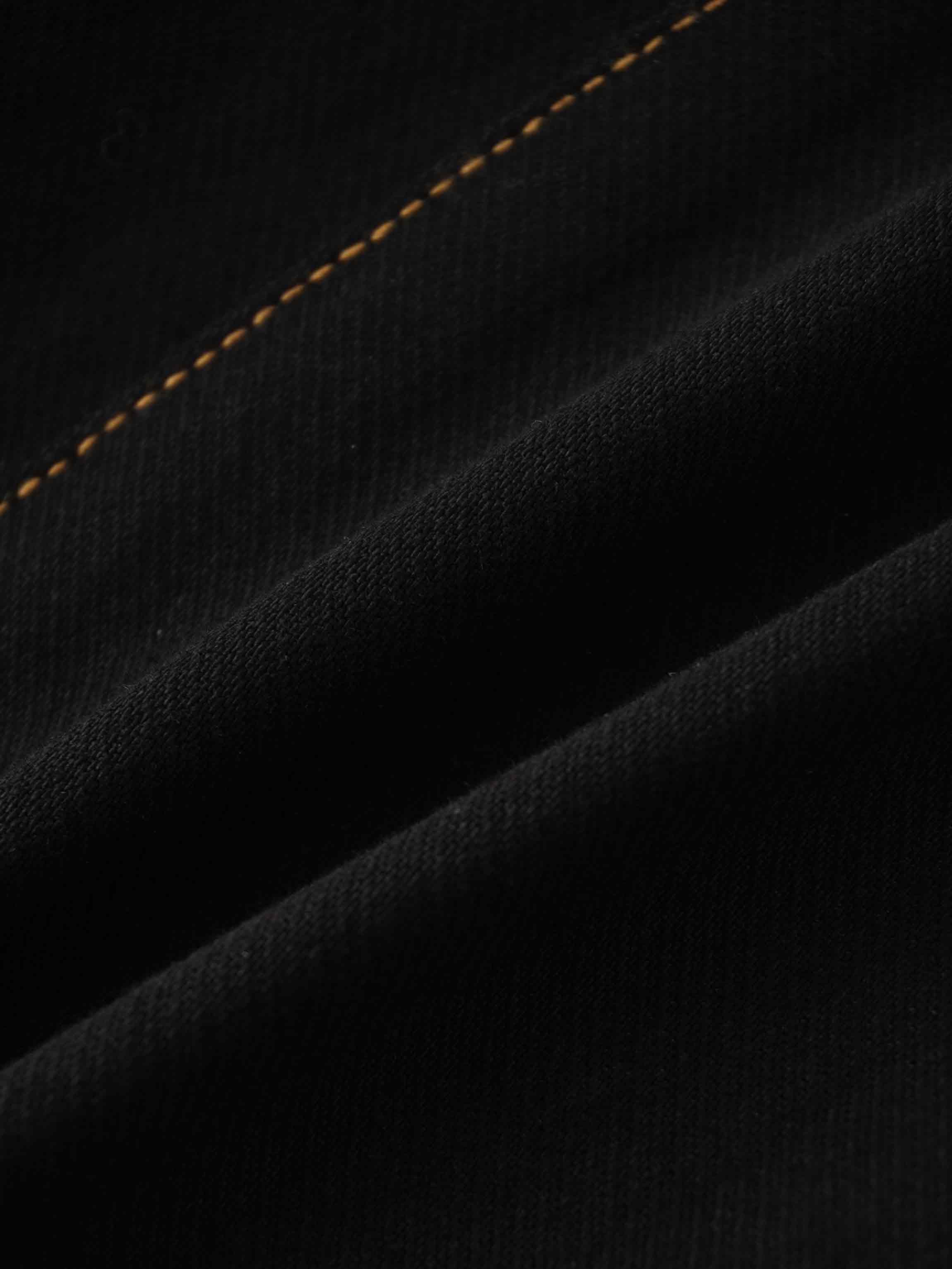 Stretch Denim Blazer-Black