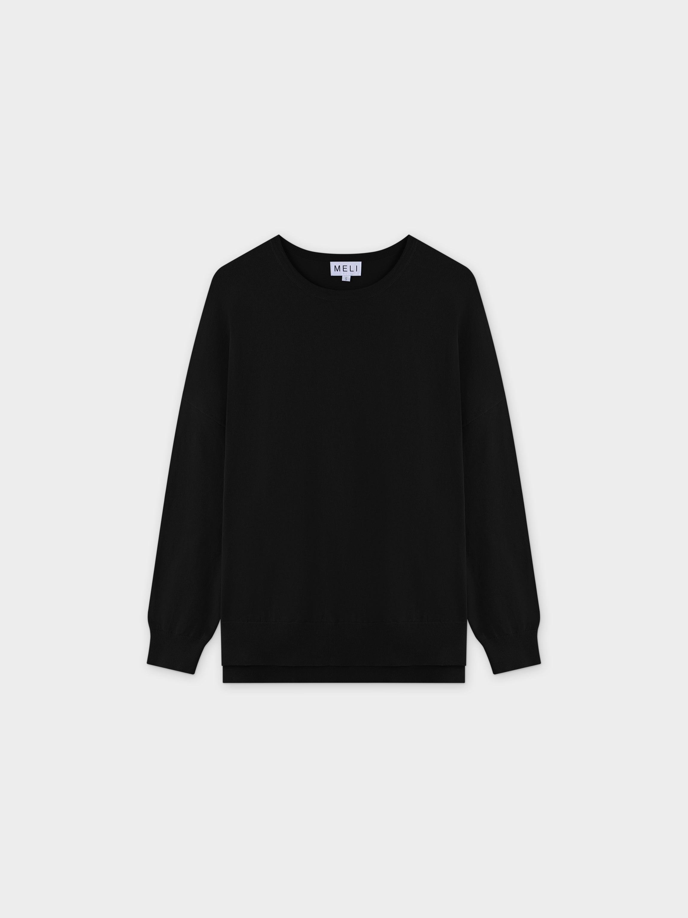 Oversized Lightweight Sweater-Black