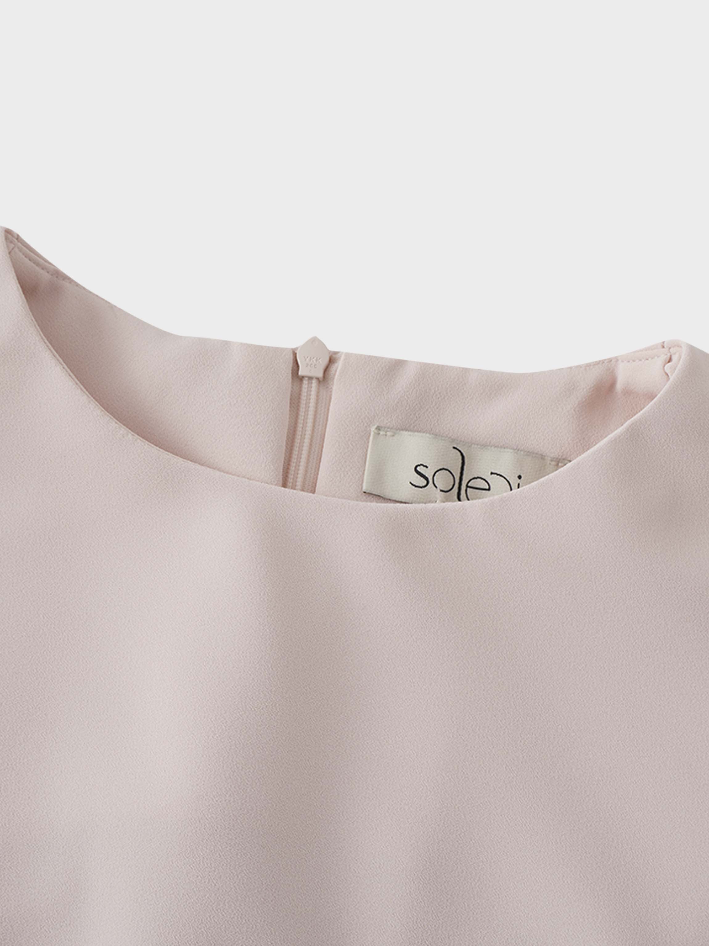 Crepe Slip Dress-Pink