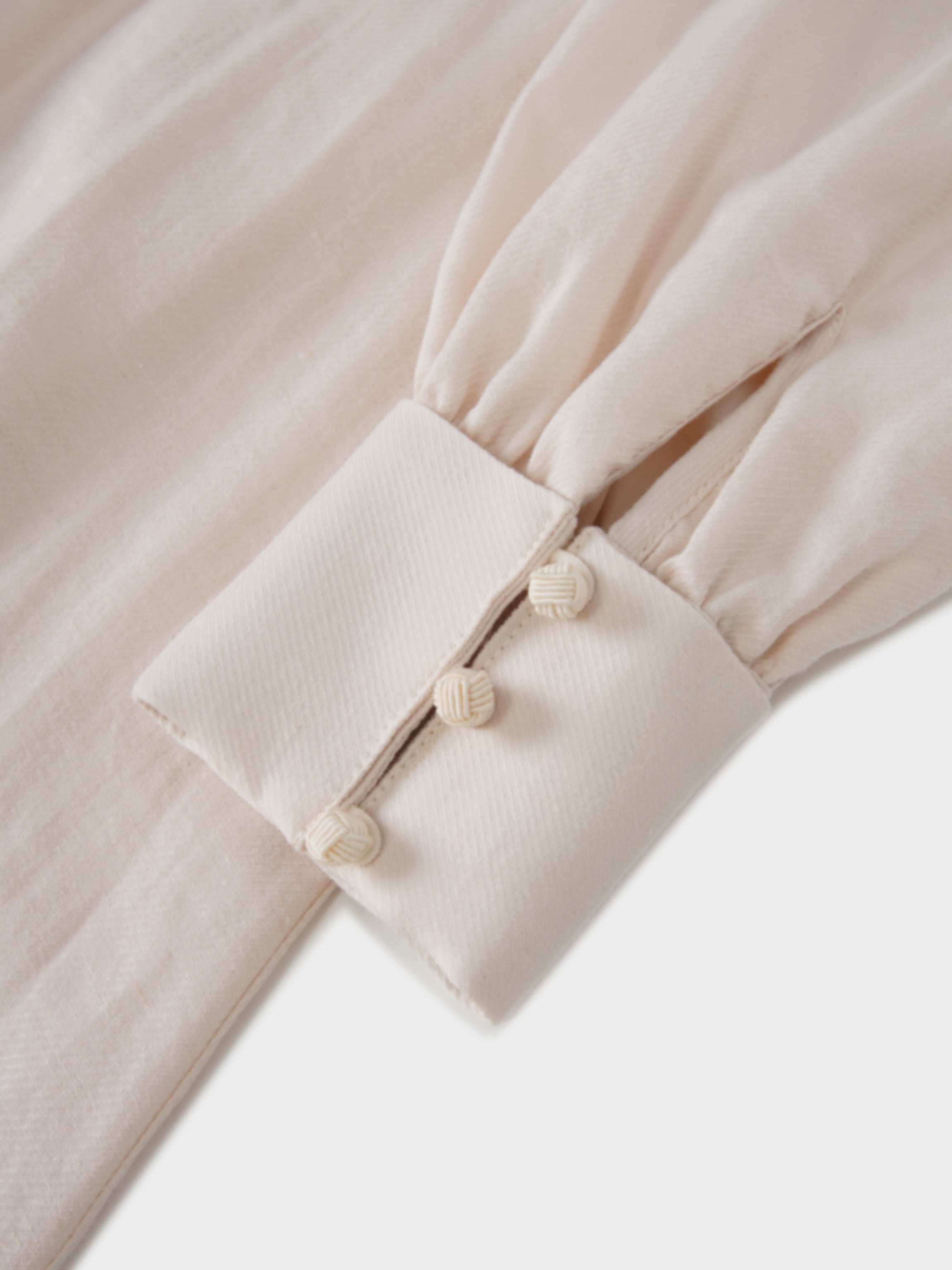 Pleat Top Silk/Linen Blend Dress-Oatmeal