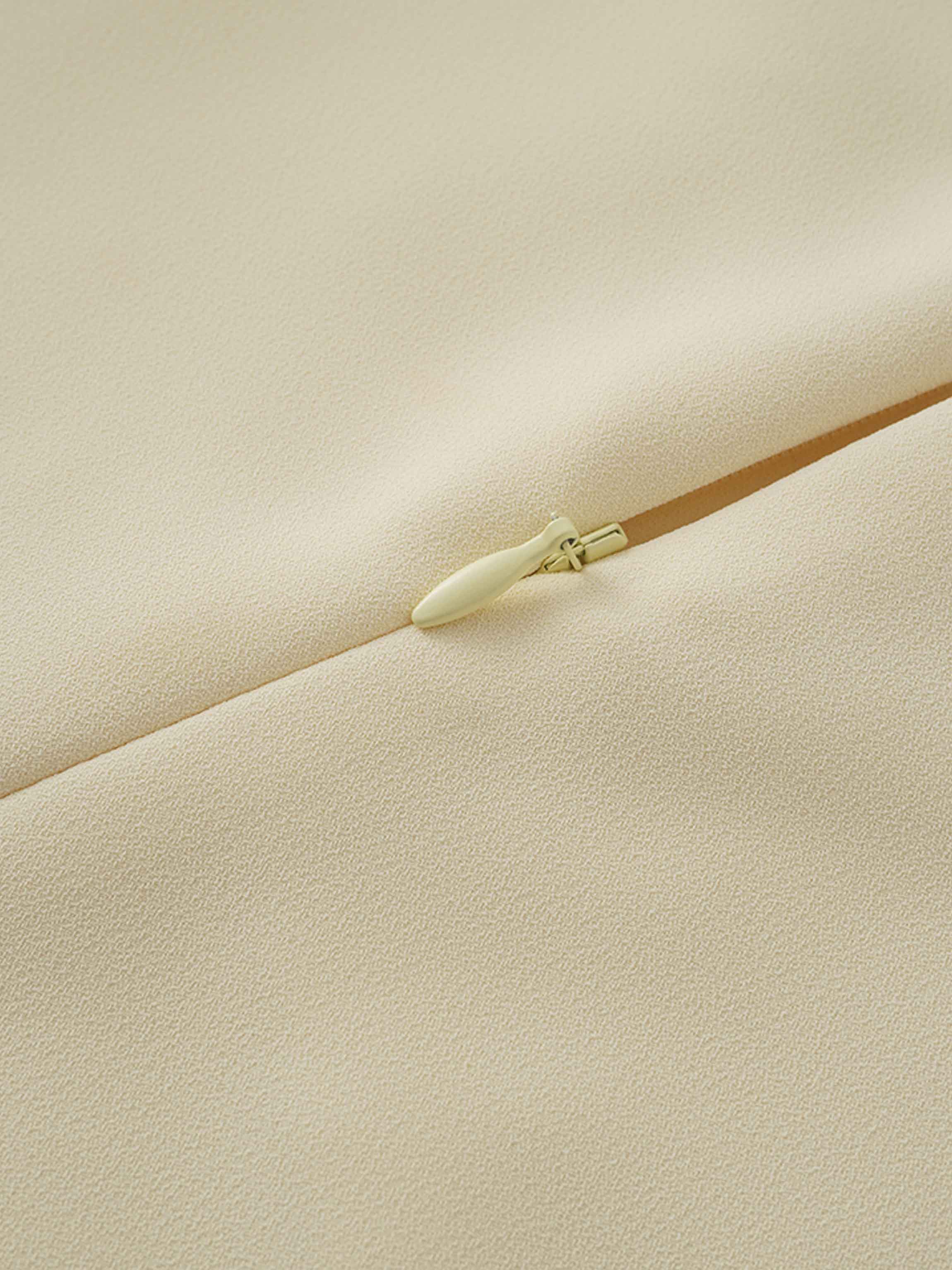 Crepe Slip Dress-Yellow