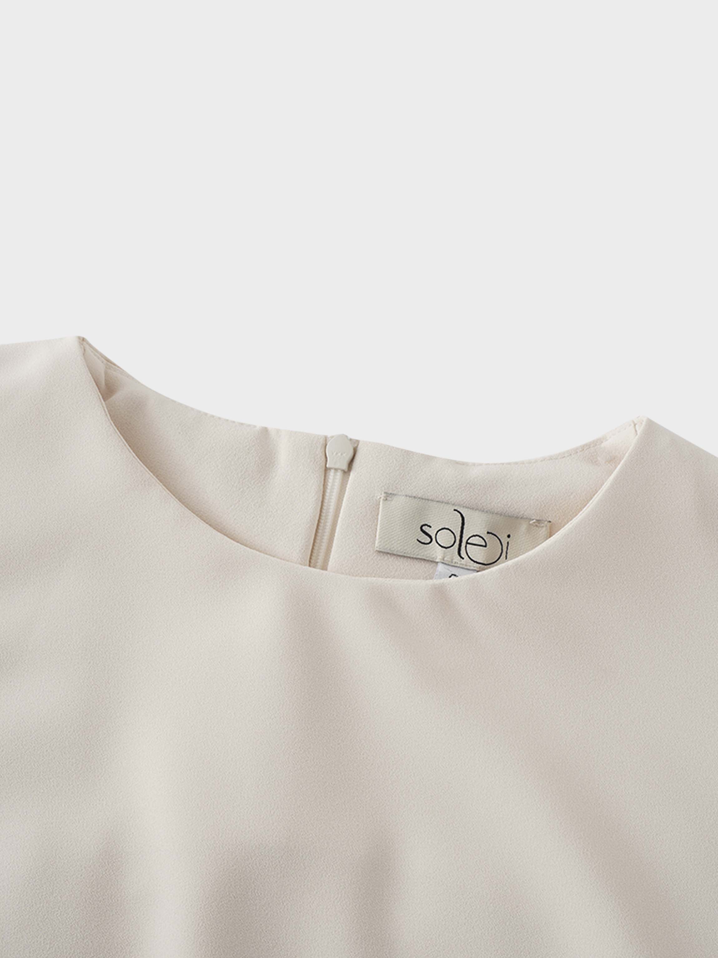 Crepe Slip Dress-Ivory
