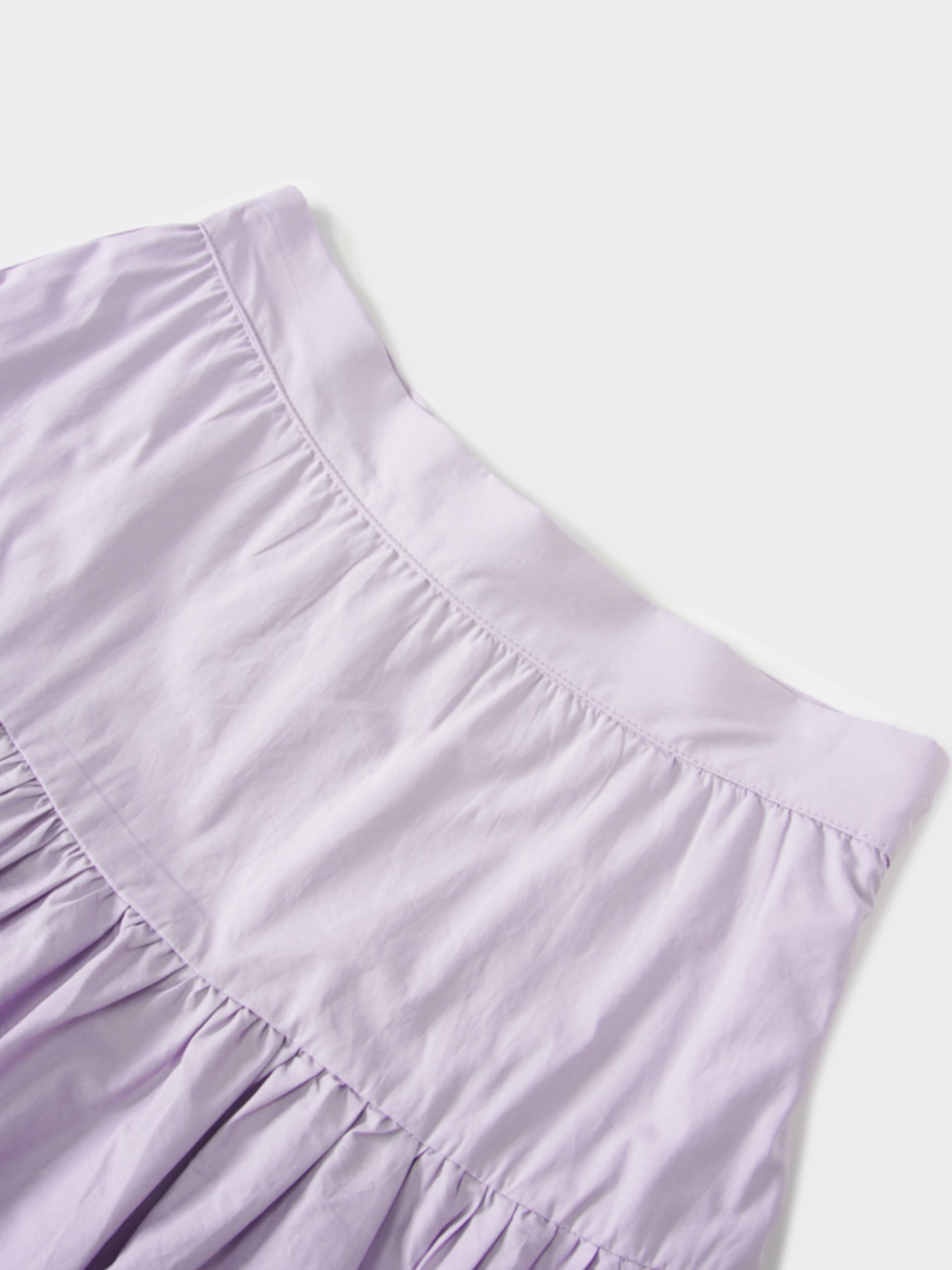Border Cut Out Yoke Skirt-Lavender