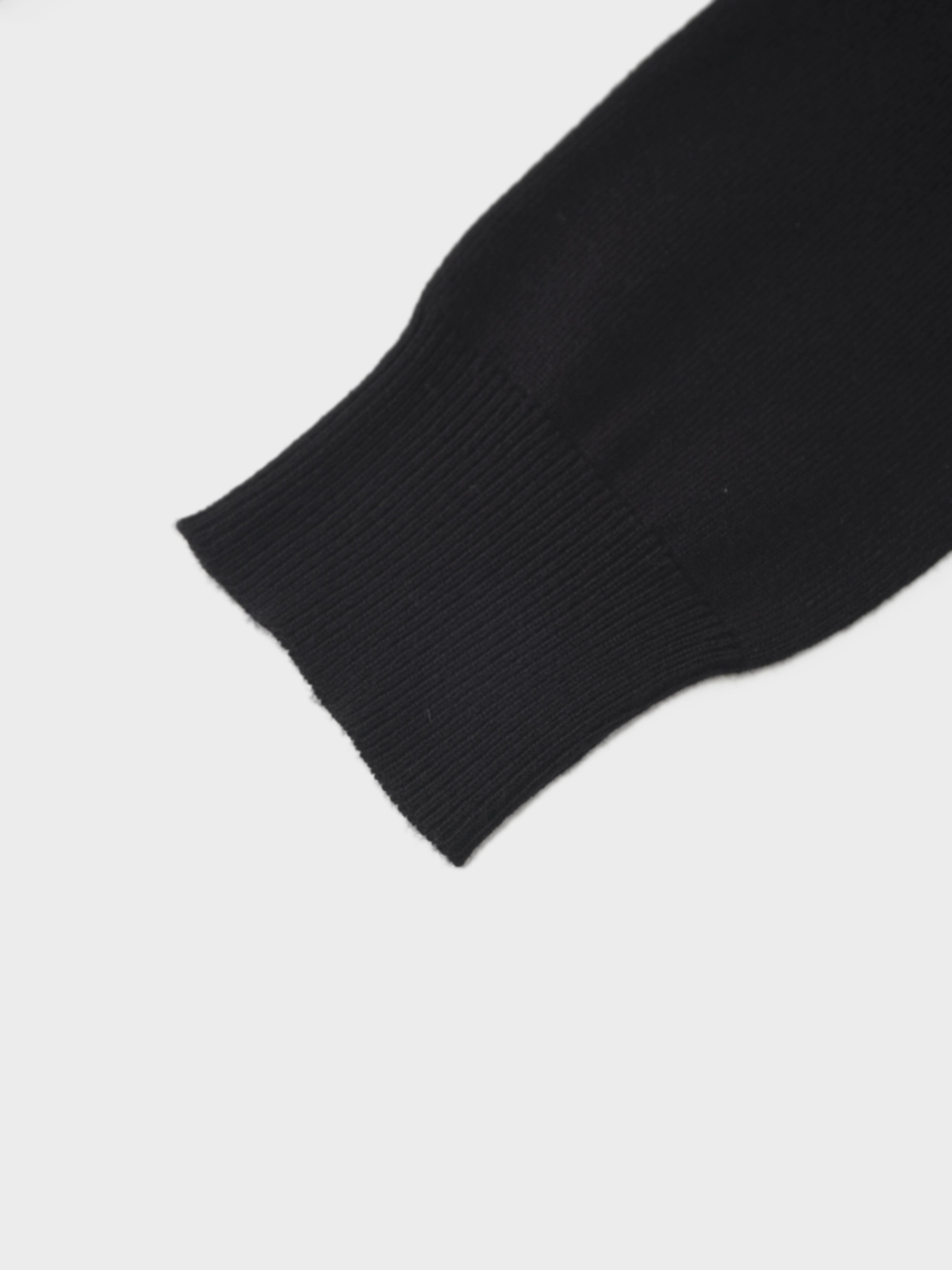 Ruffle Design Cardigan-Black