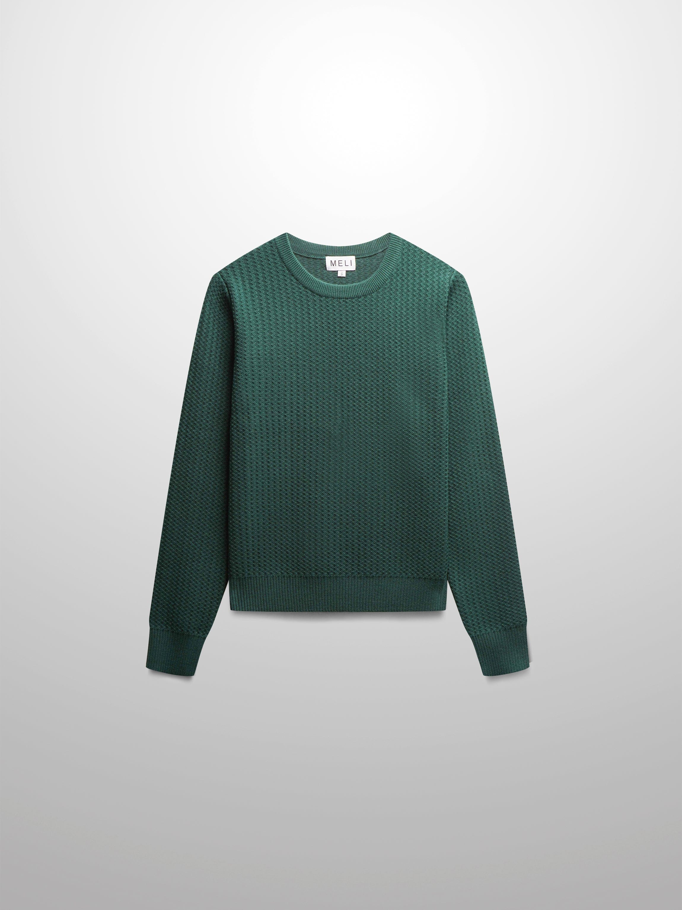 Waffle Wave Sweater- Solid Green