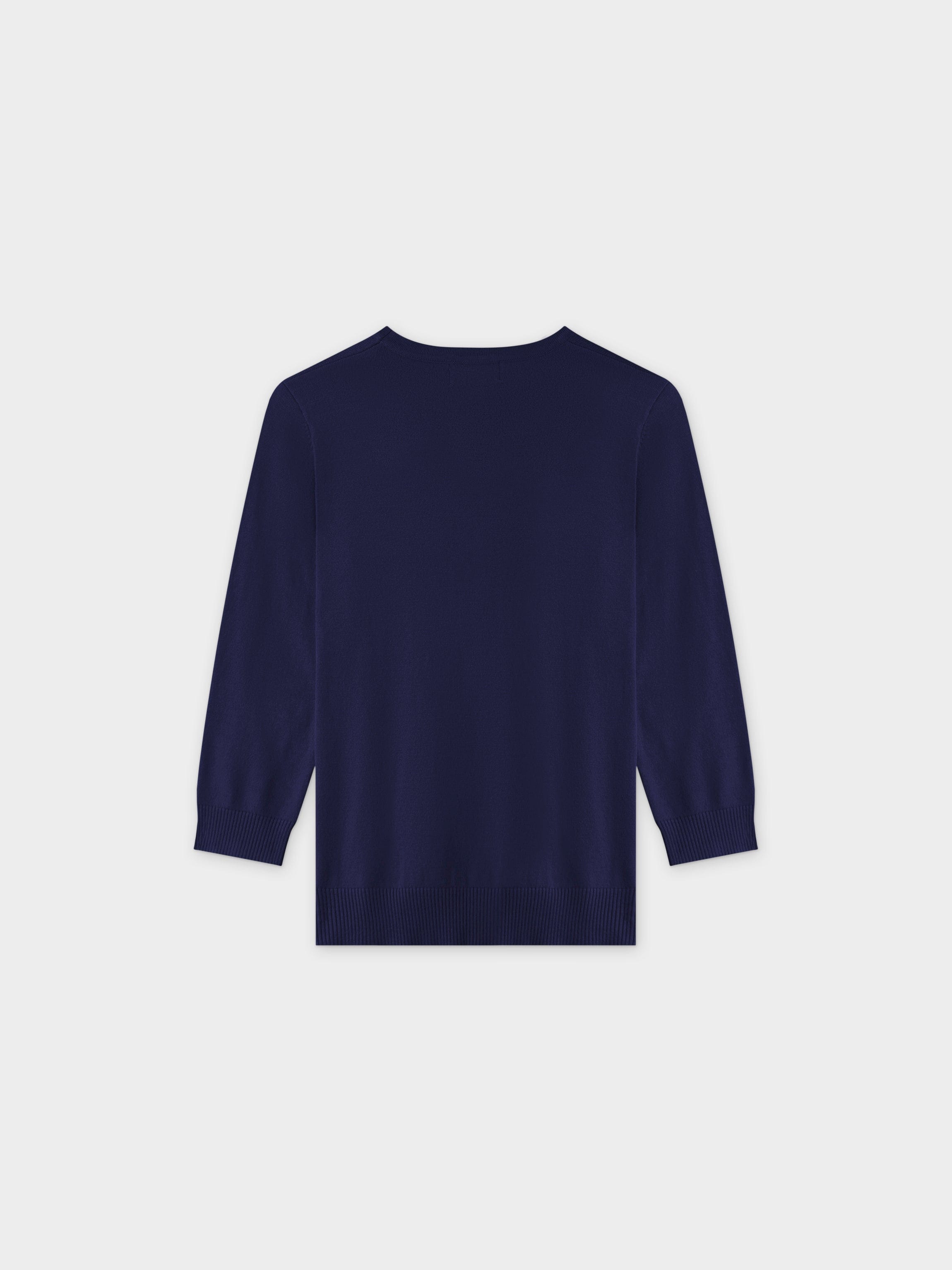 Basic Crew Sweater 3Q-Navy
