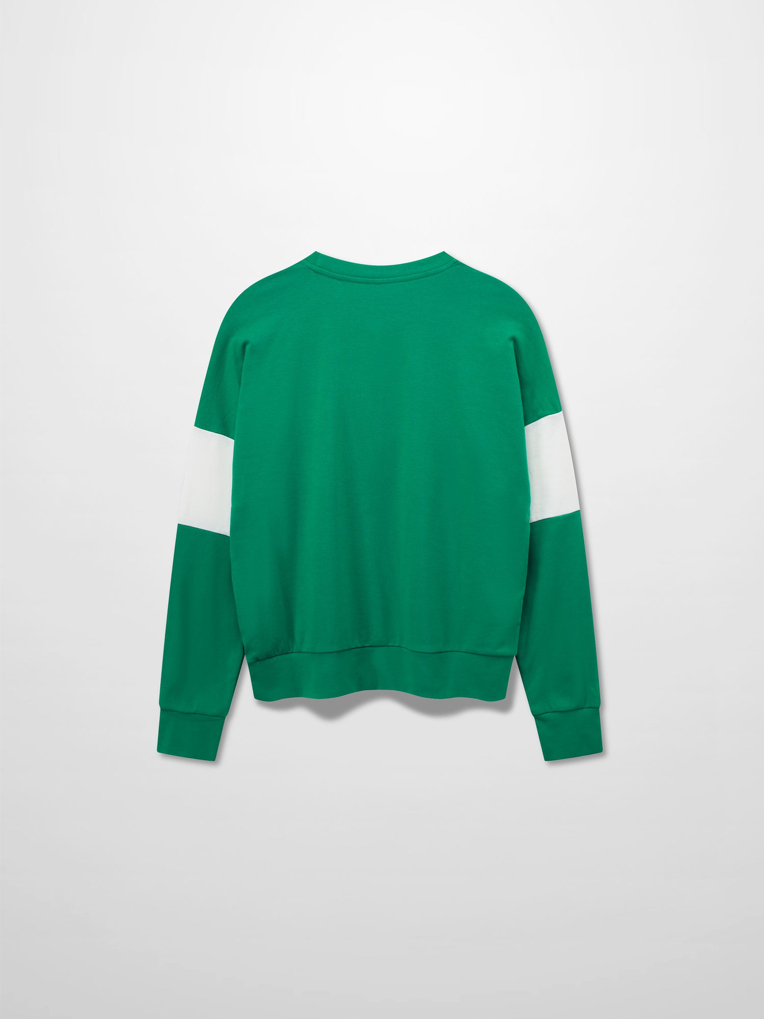 Wide Stripe Bomber Tee-Kelley Green/White