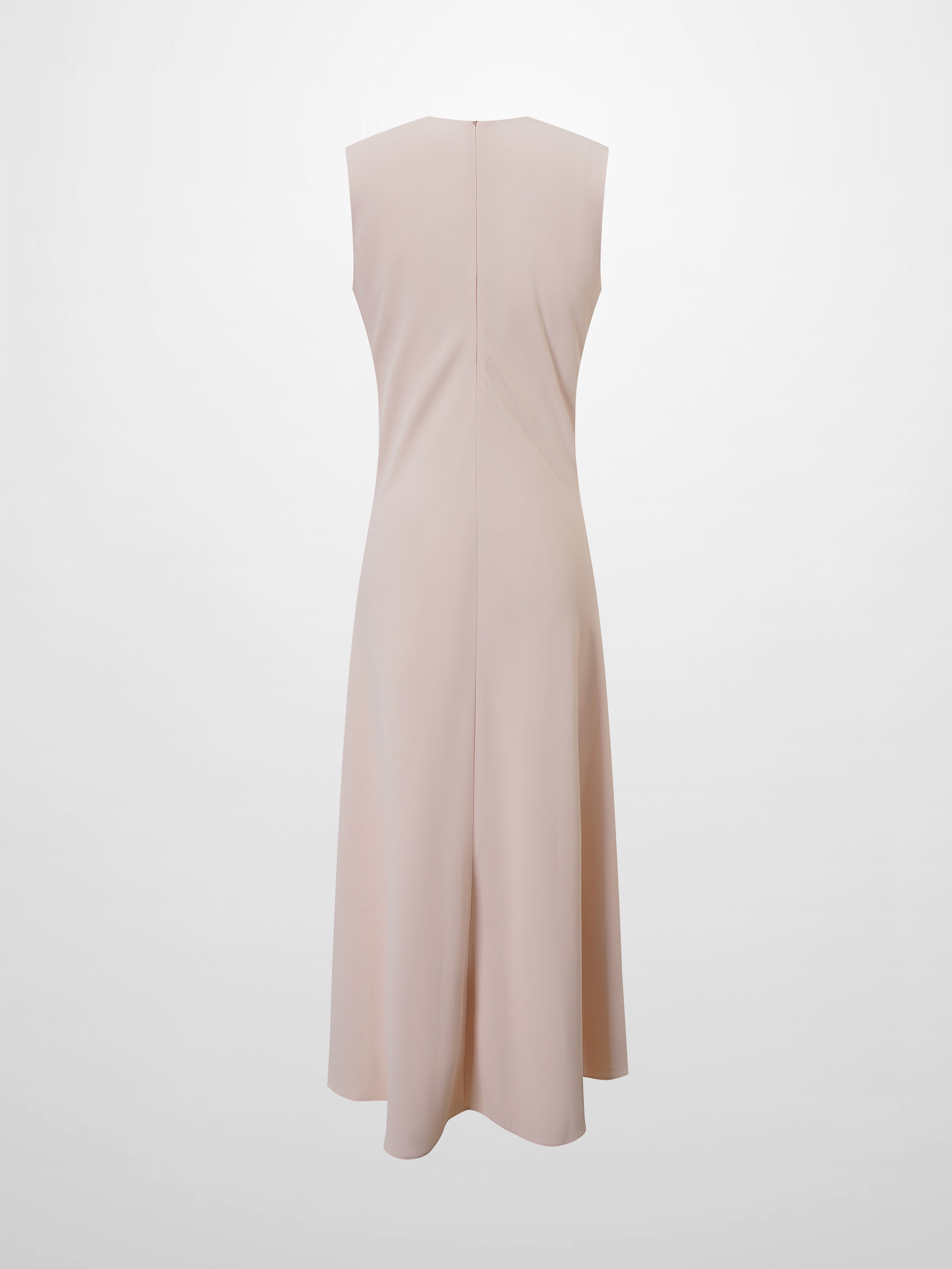 Crepe Slip Dress-Pink