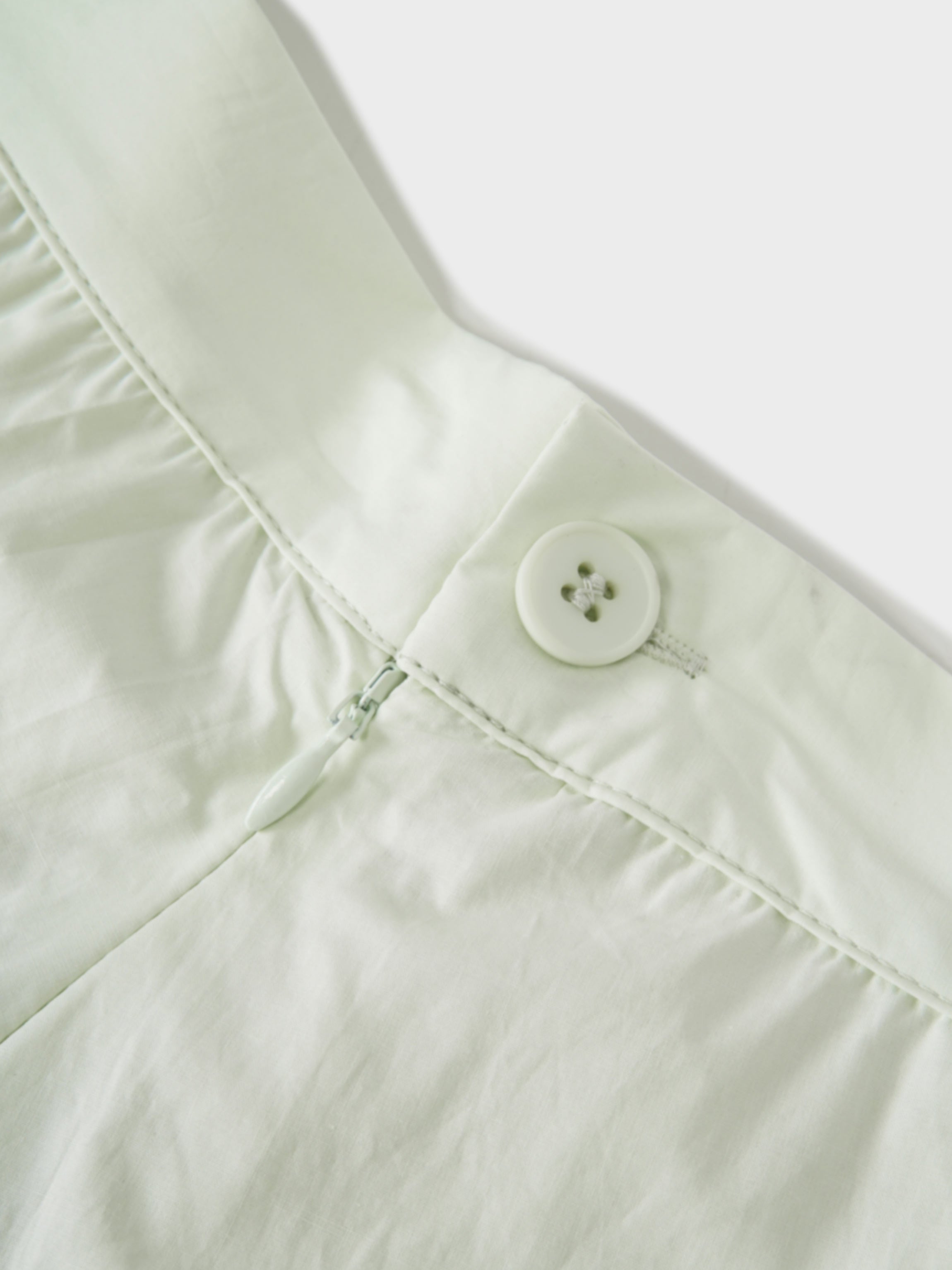Border Cut Out Yoke Skirt-Mint