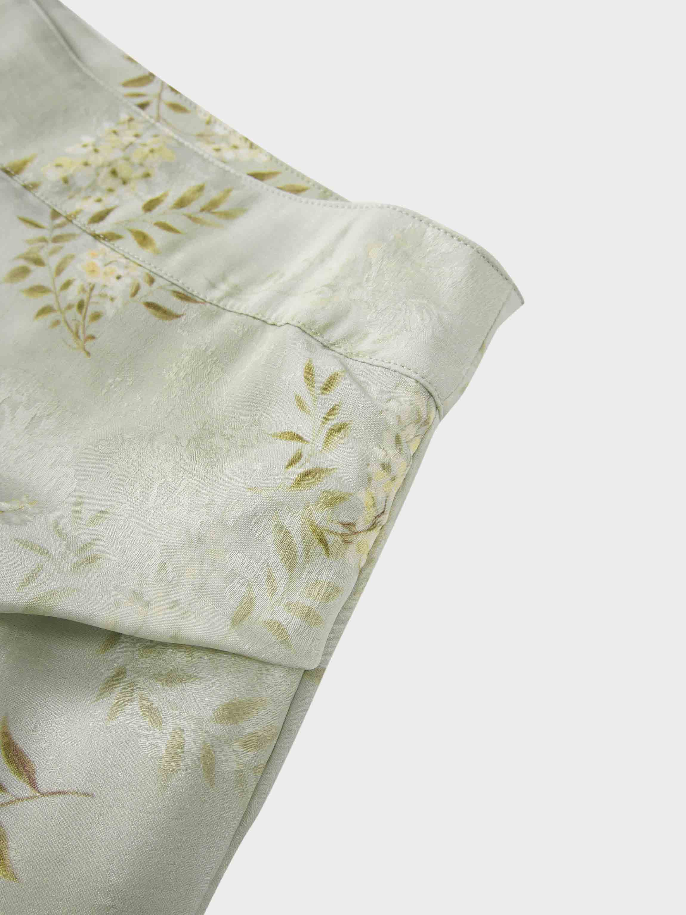 Gathered Overlay Skirt-Mint Floral