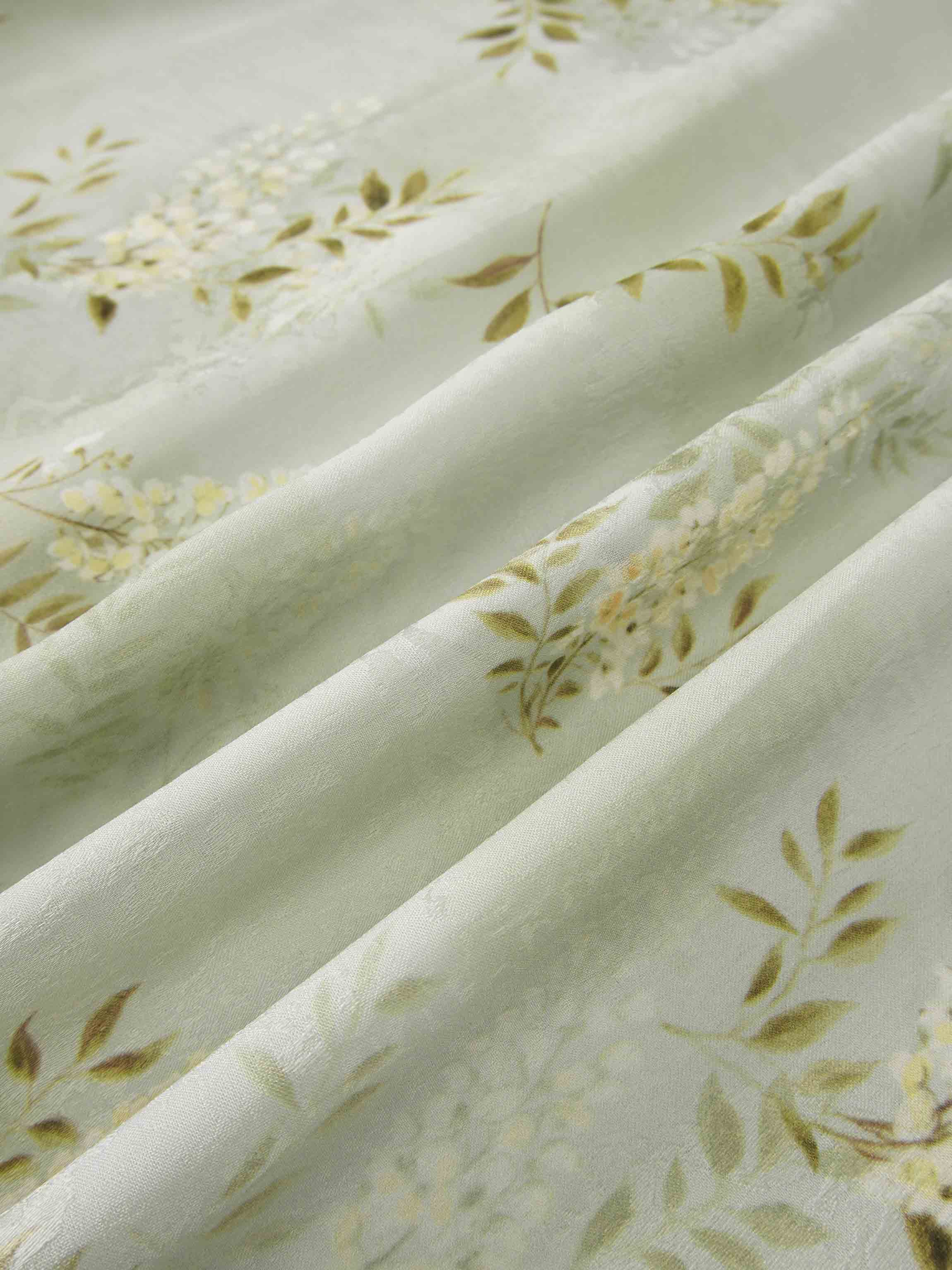 Gathered Overlay Skirt-Mint Floral