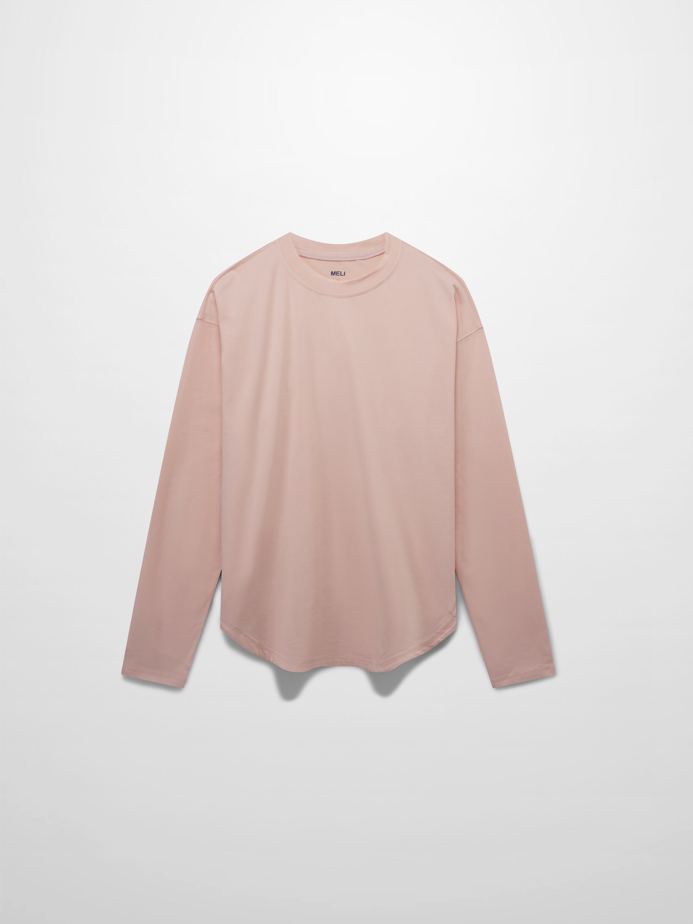 Oversized Rounded Hem T-Shirt-Perfect Pink