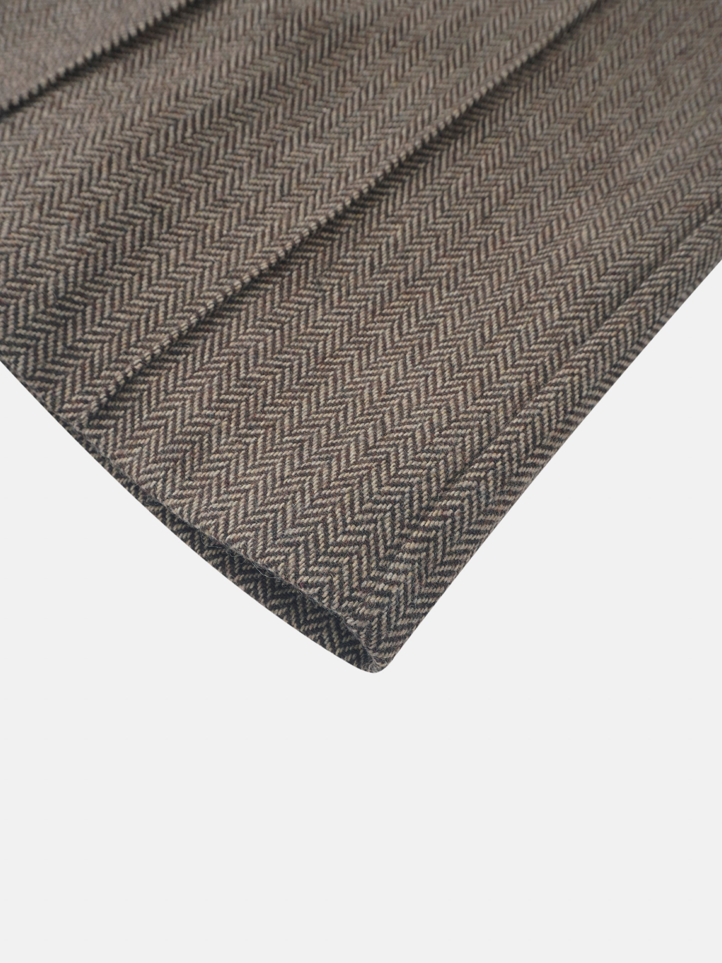 Herringbone Pocket Detail Skirt - Brown/Tan