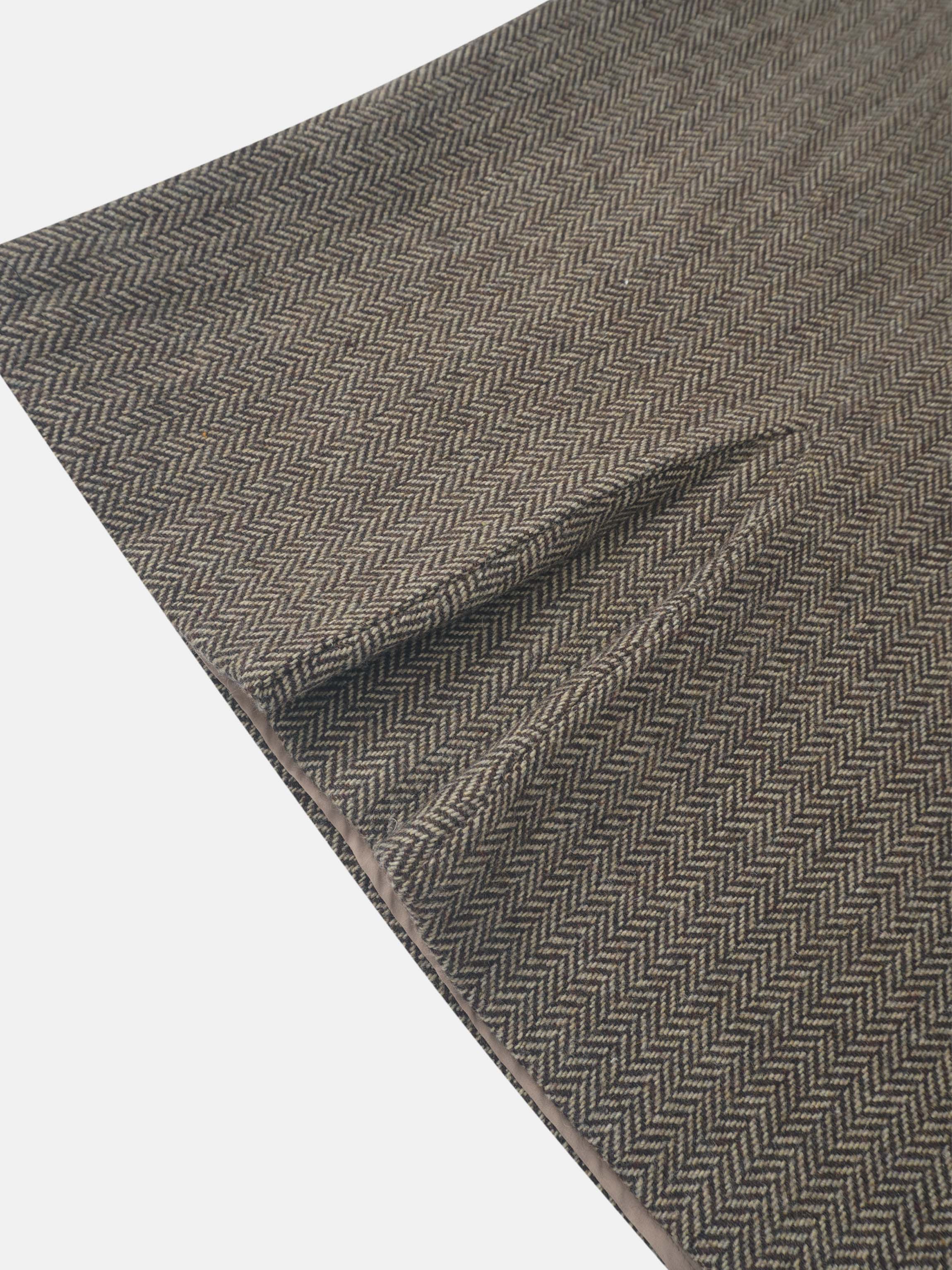 Herringbone Pocket Detail Skirt - Brown/Tan