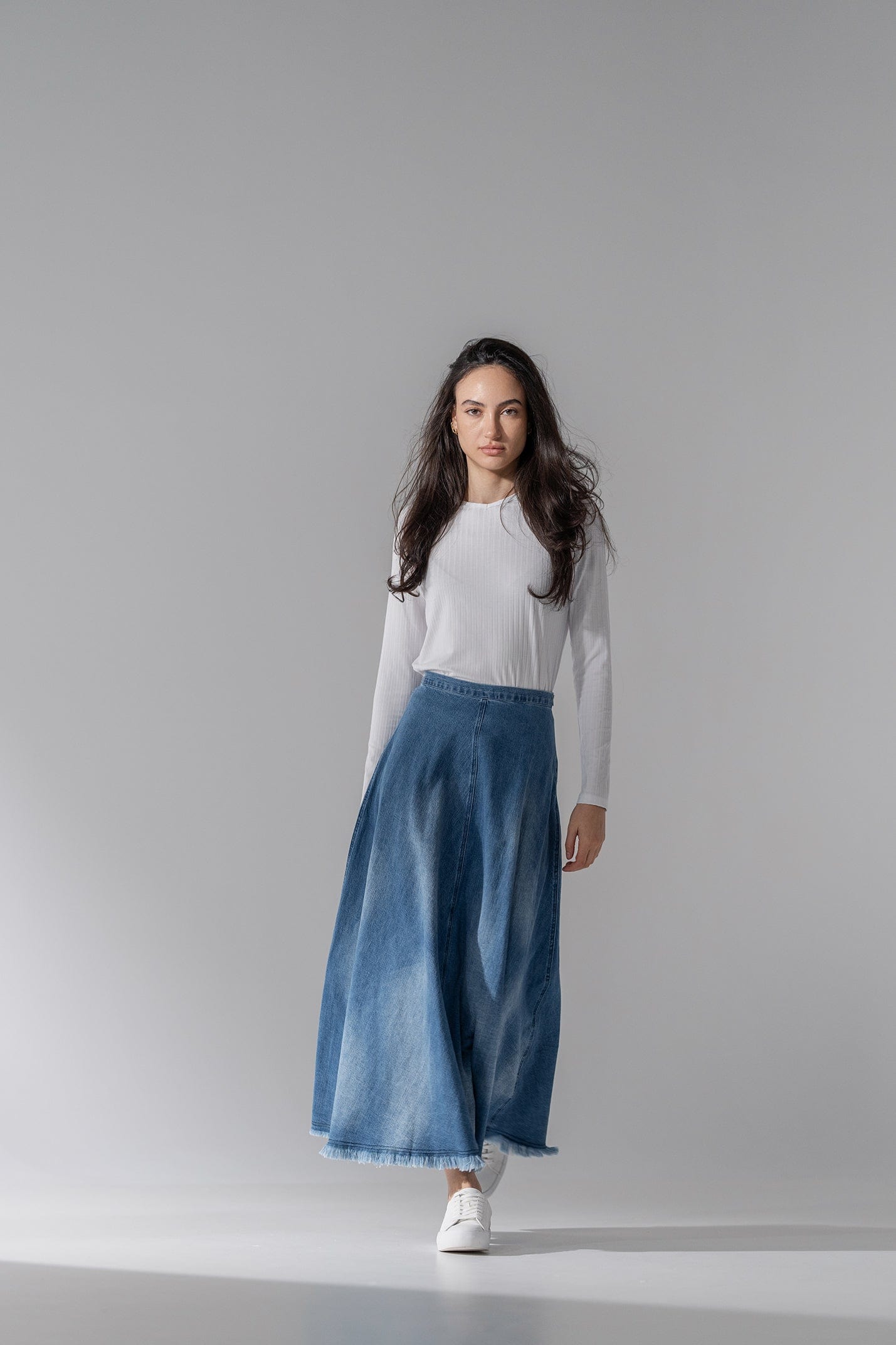 Maxi Denim Jean Skirt