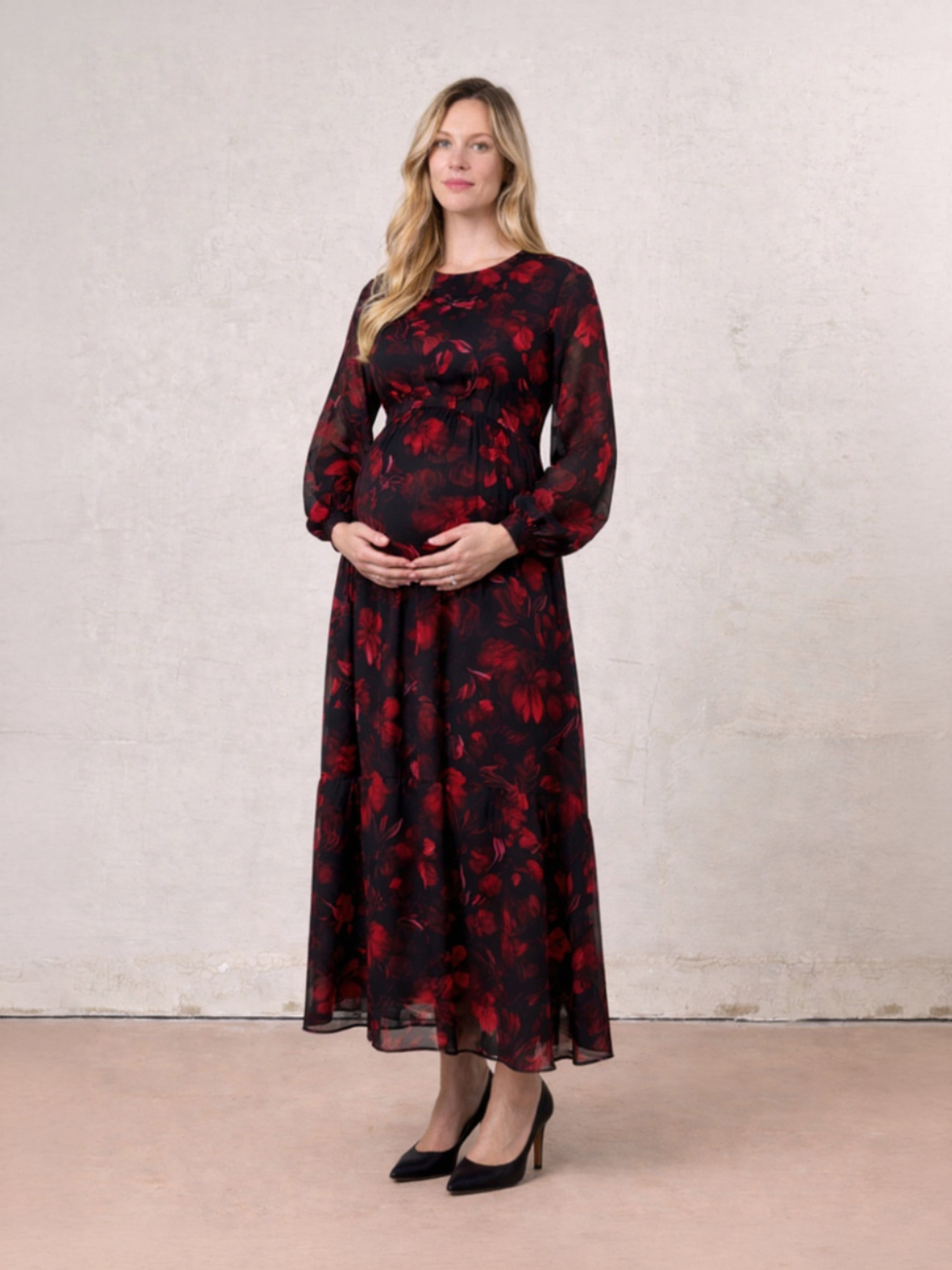 Asymmetrical Hem Dress-Spring Floral Bouquet
