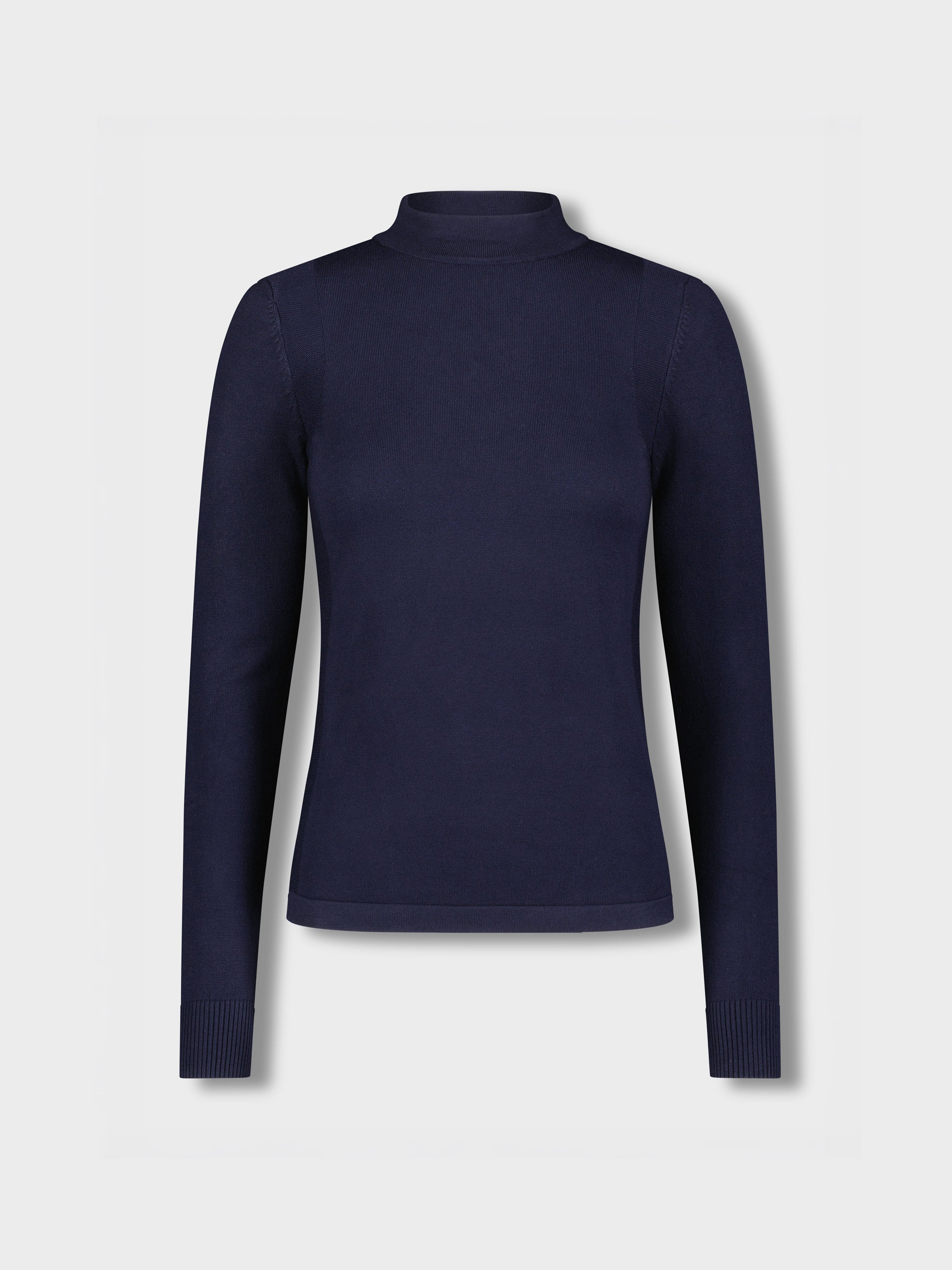 Basic Mock Neck Turtleneck - Navy