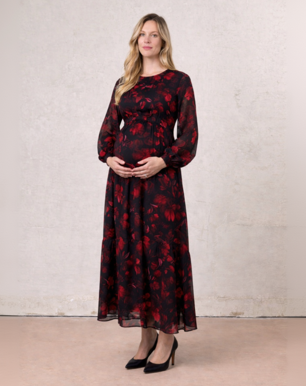 Asymmetrical Hem Dress-Spring Floral Bouquet