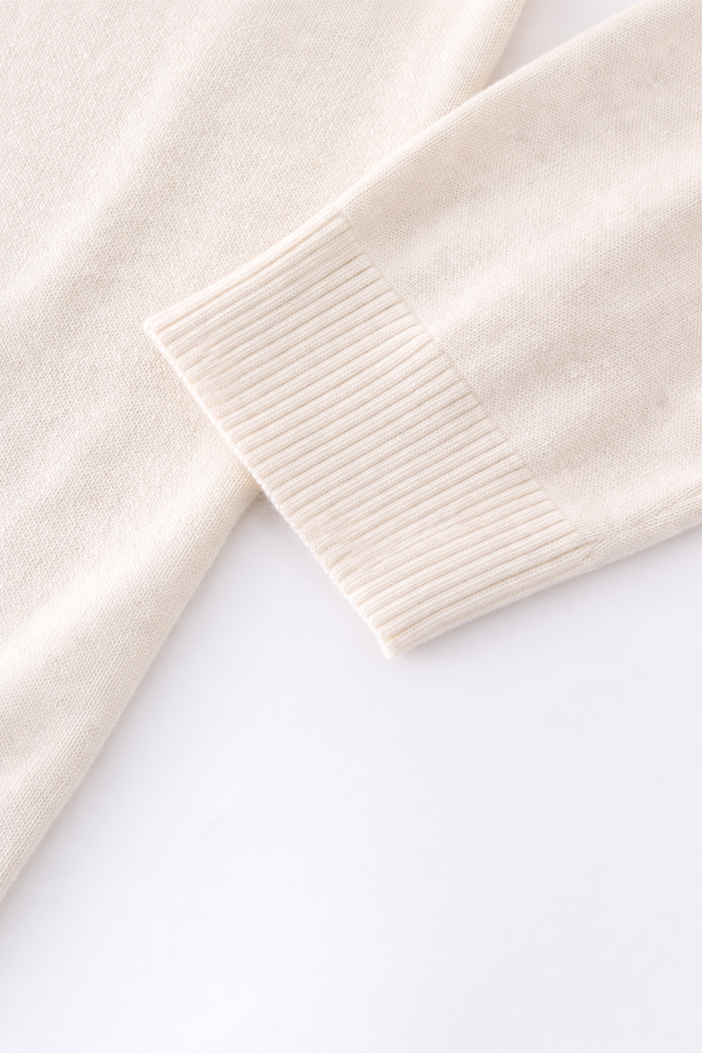 Basic Crew Sweater 3Q-Cream