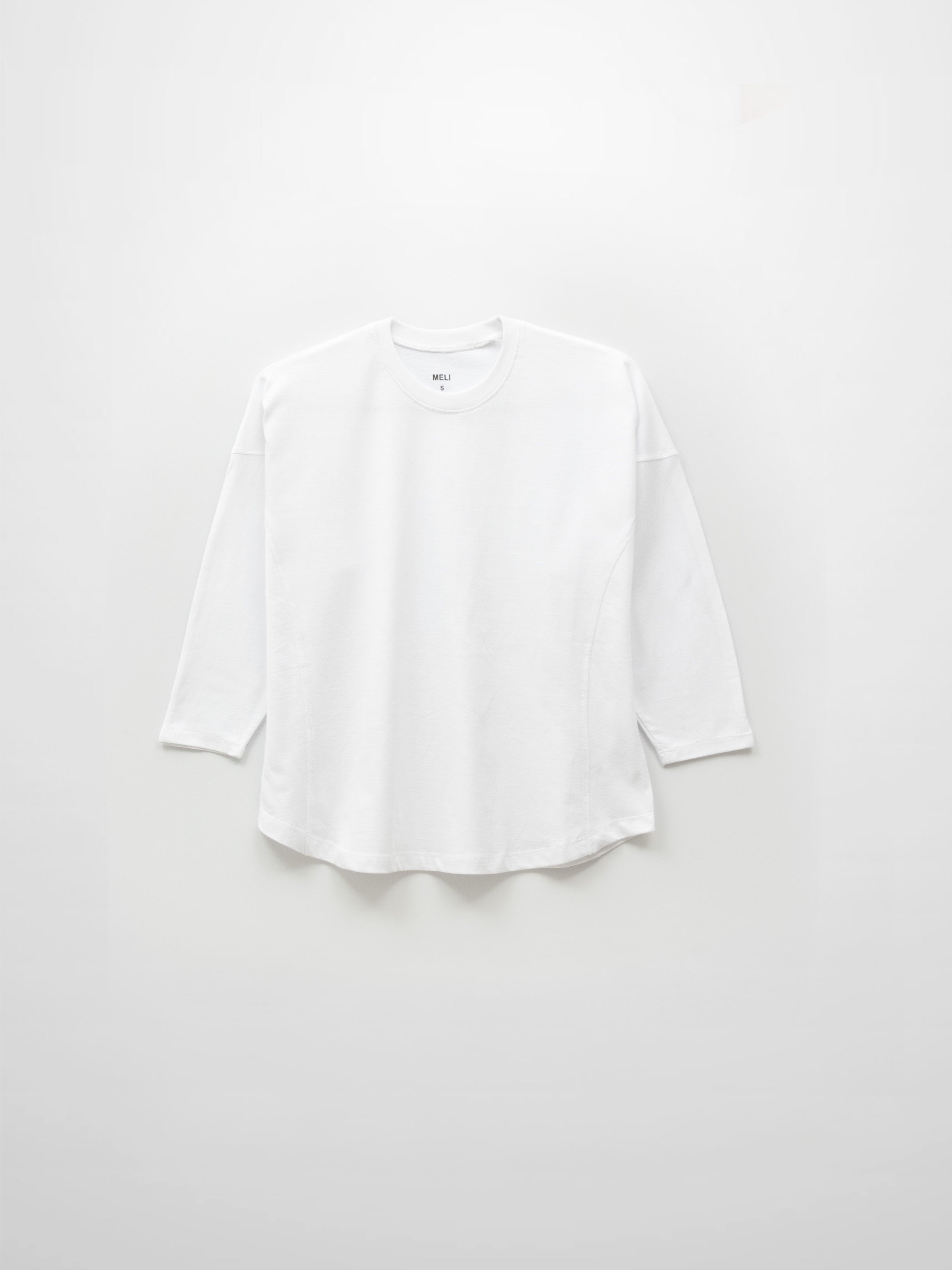 Side Seam Boxy Tee-White