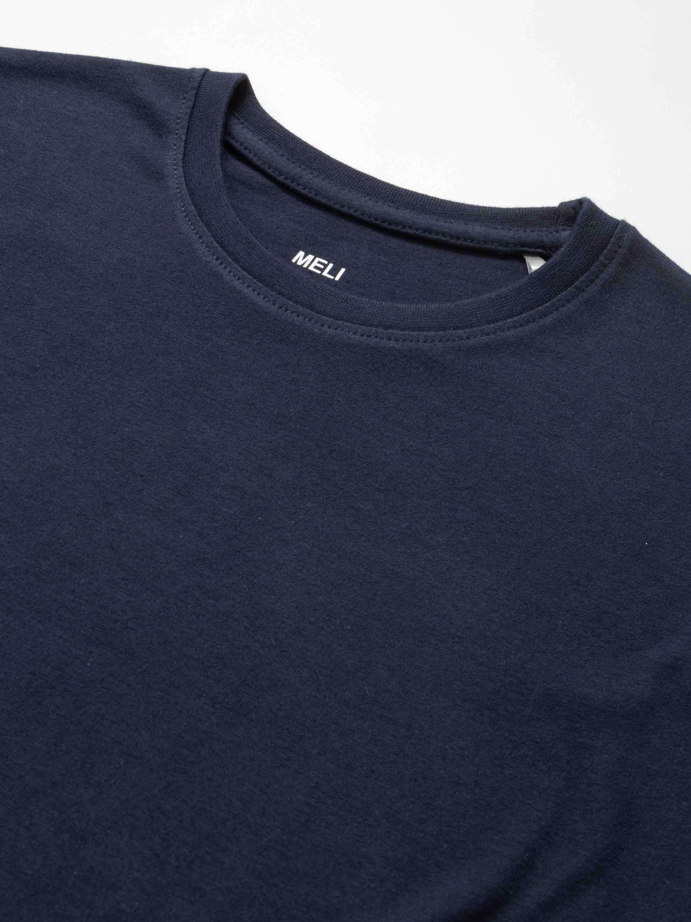 Side Knot Tee-Deep Navy