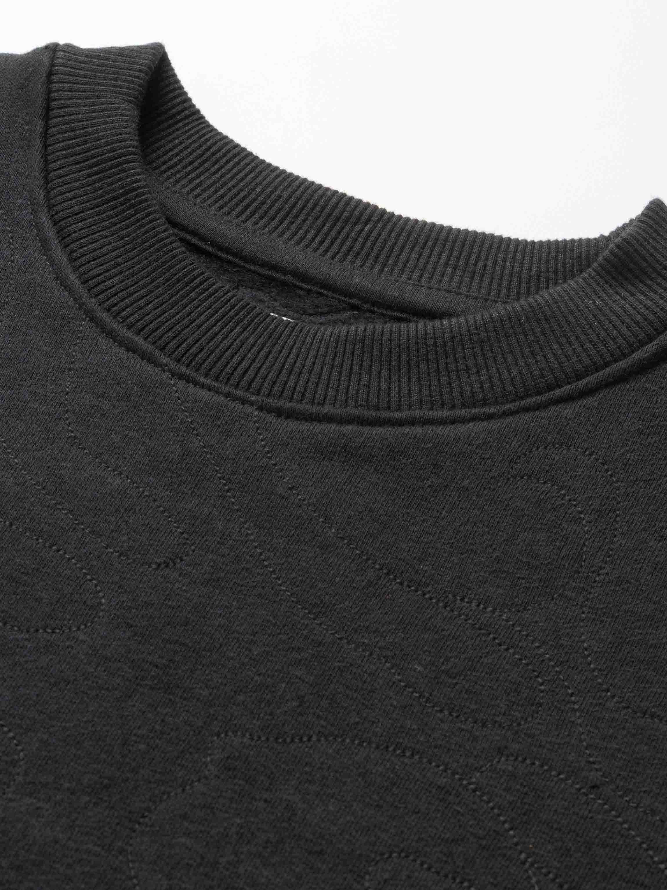 Embroidered Swirl Sweatshirt-Black