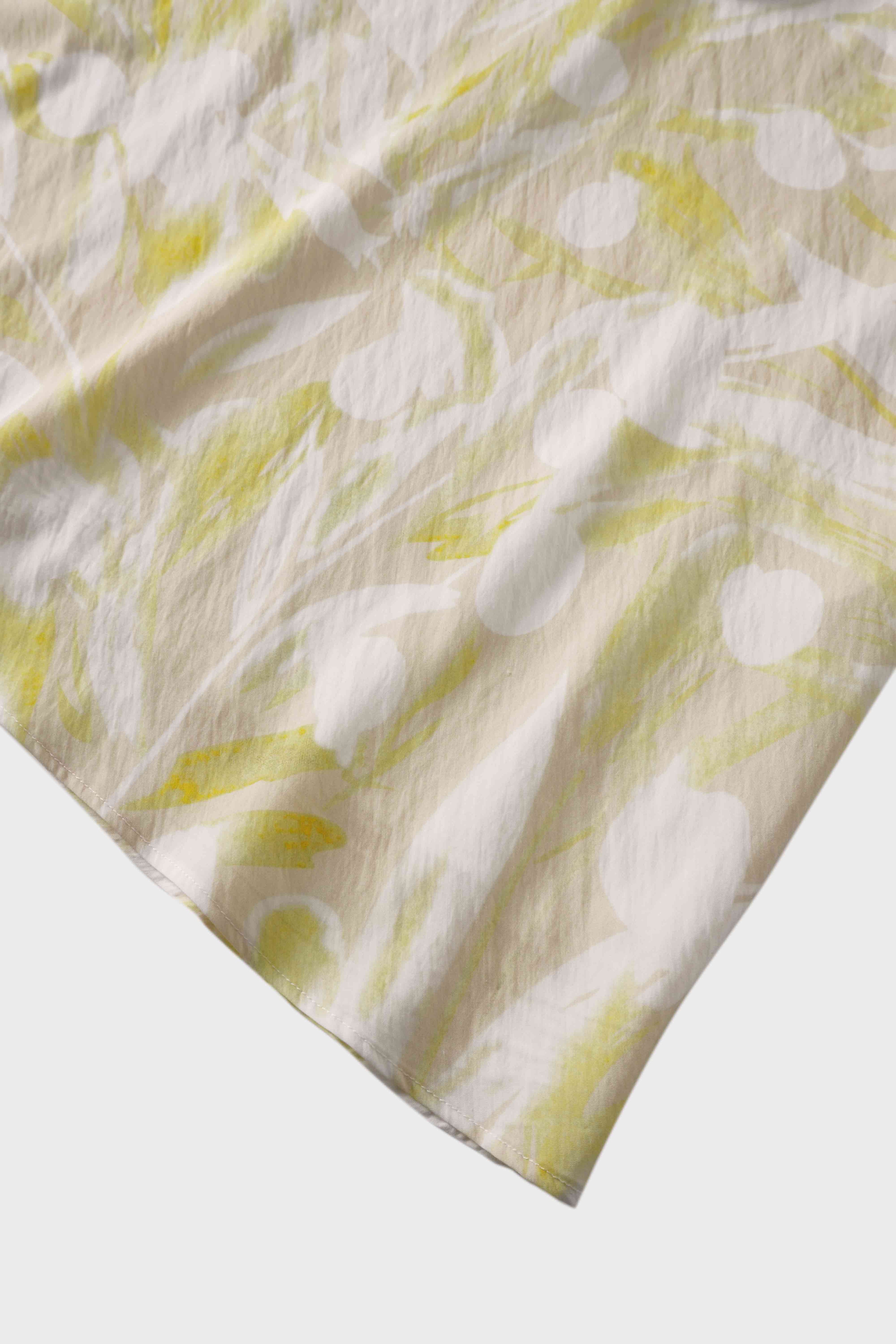 Printed Crinkle Slip Skirt-Yellow Floral