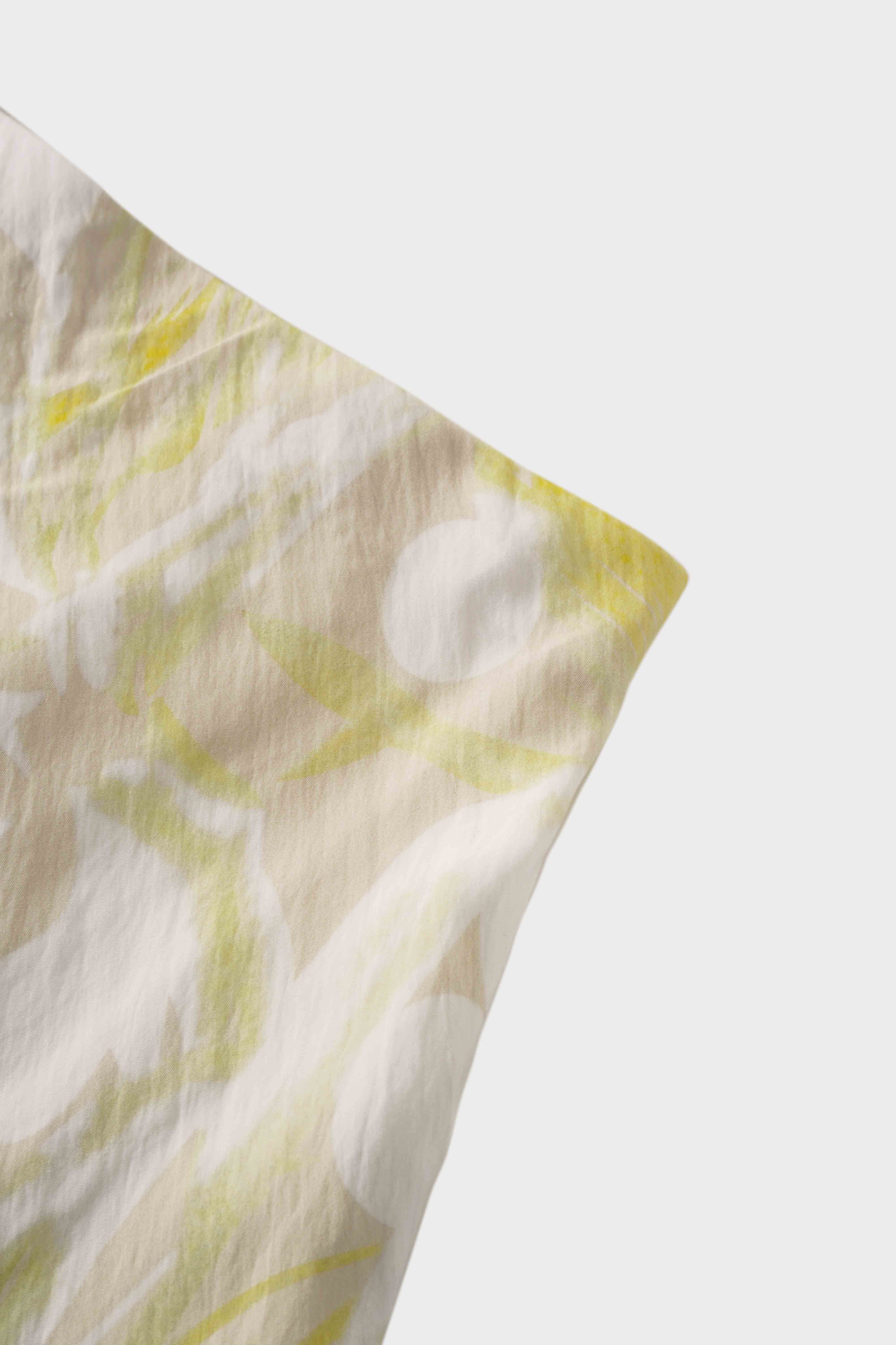 Printed Crinkle Slip Skirt-Yellow Floral