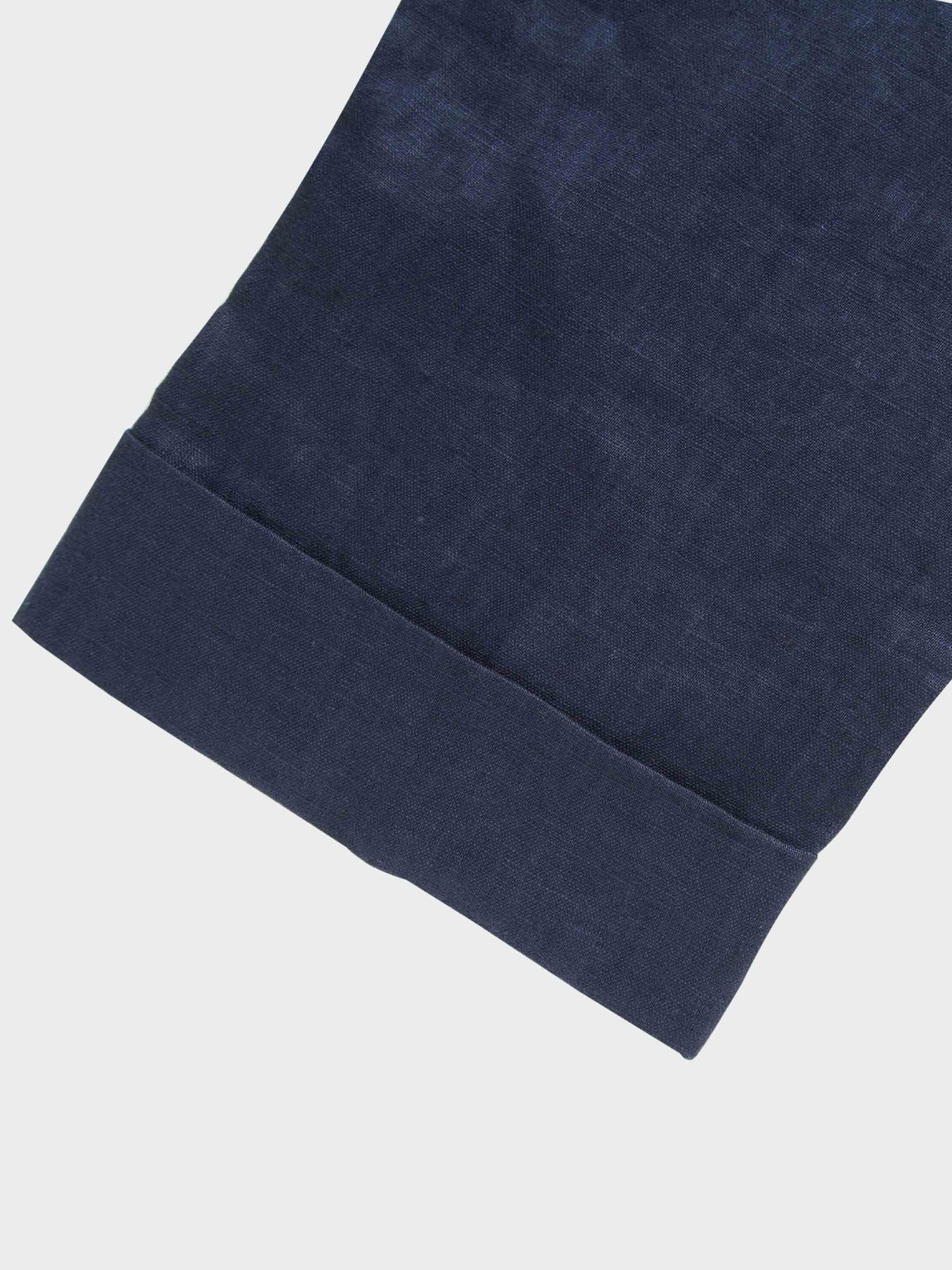 Crossover Linen Top-Navy