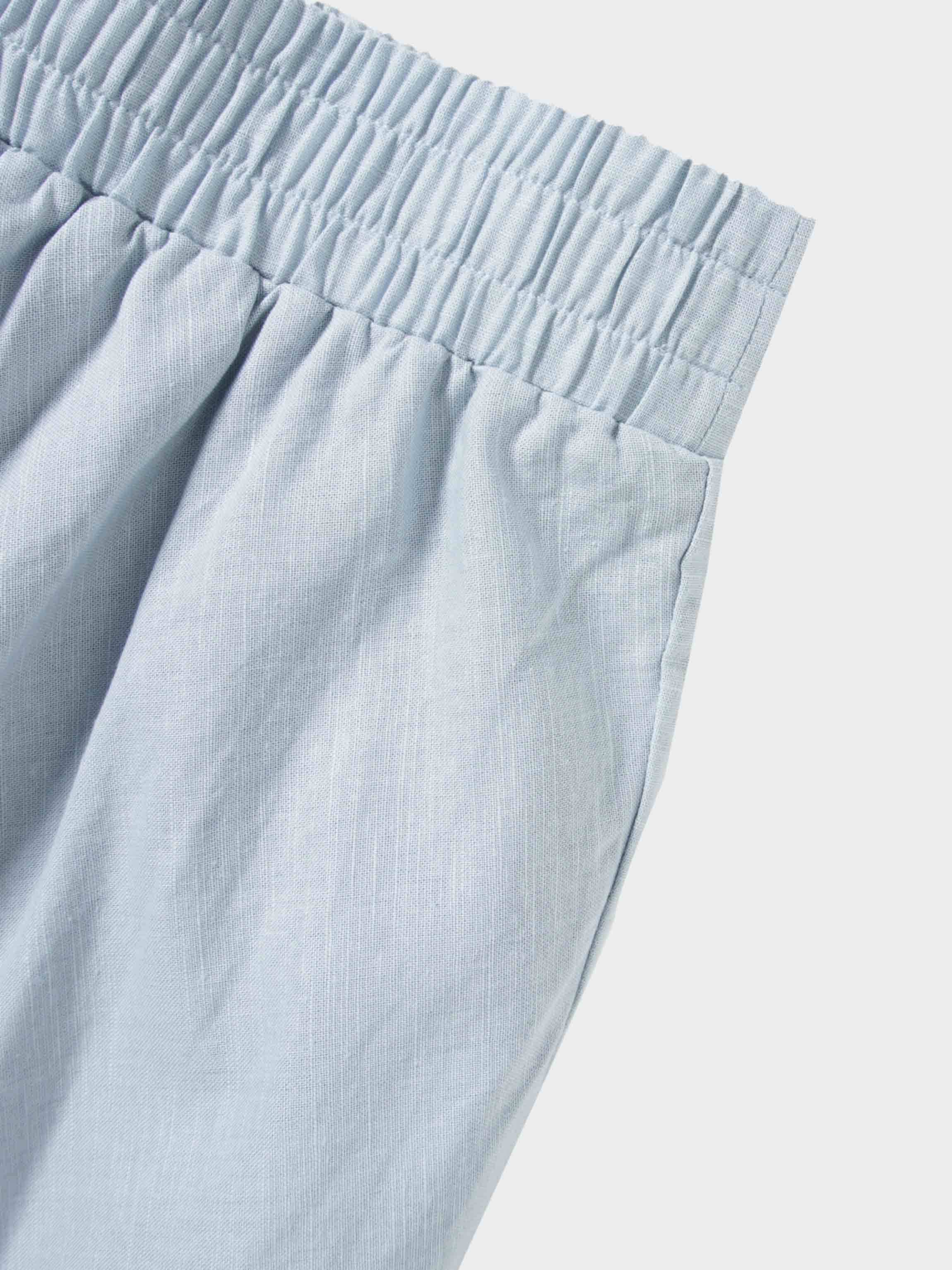 Crochet Trim Skirt-Light Blue