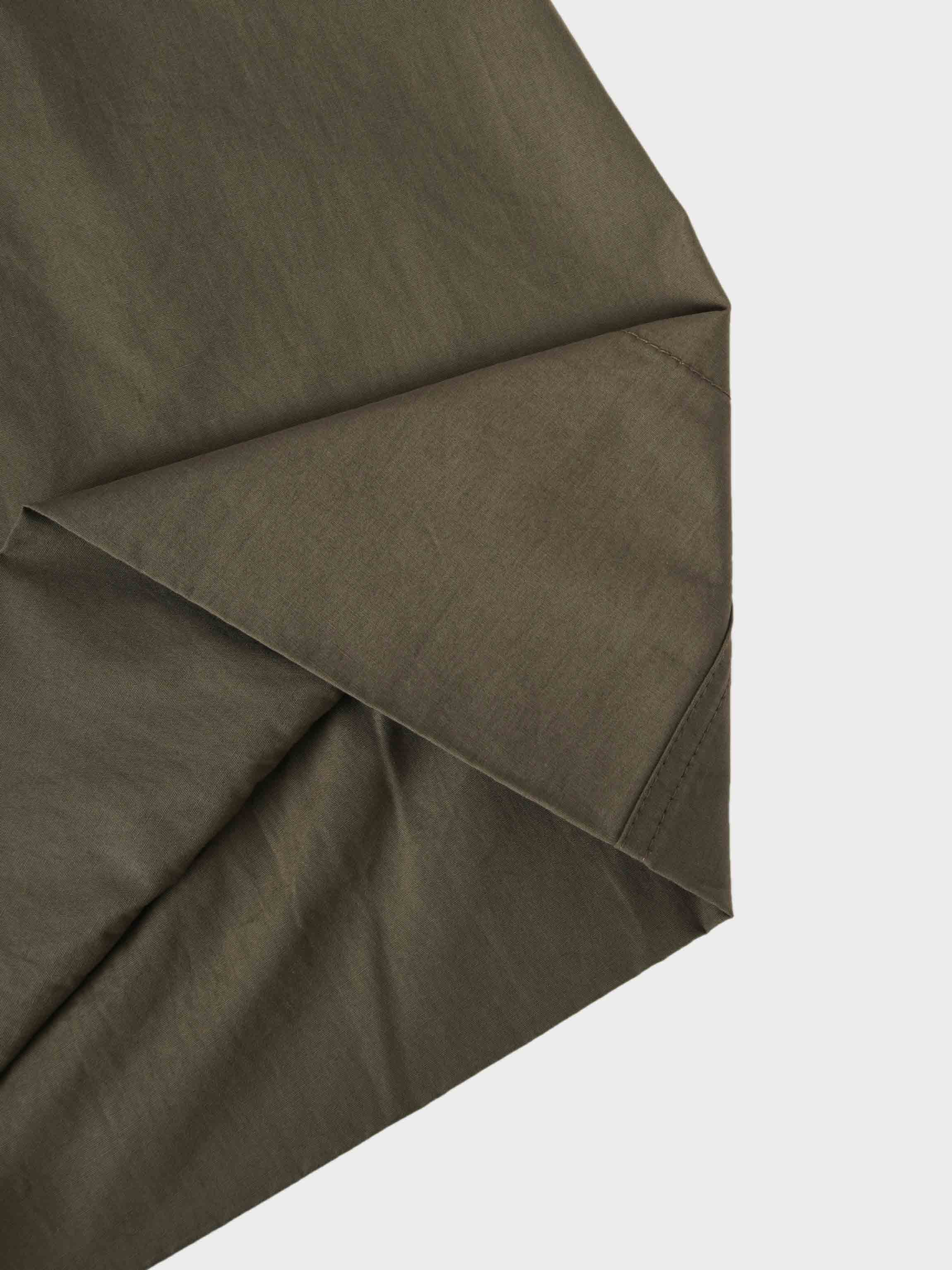 Gathered Drop Waist Yoke Skirt-Olive