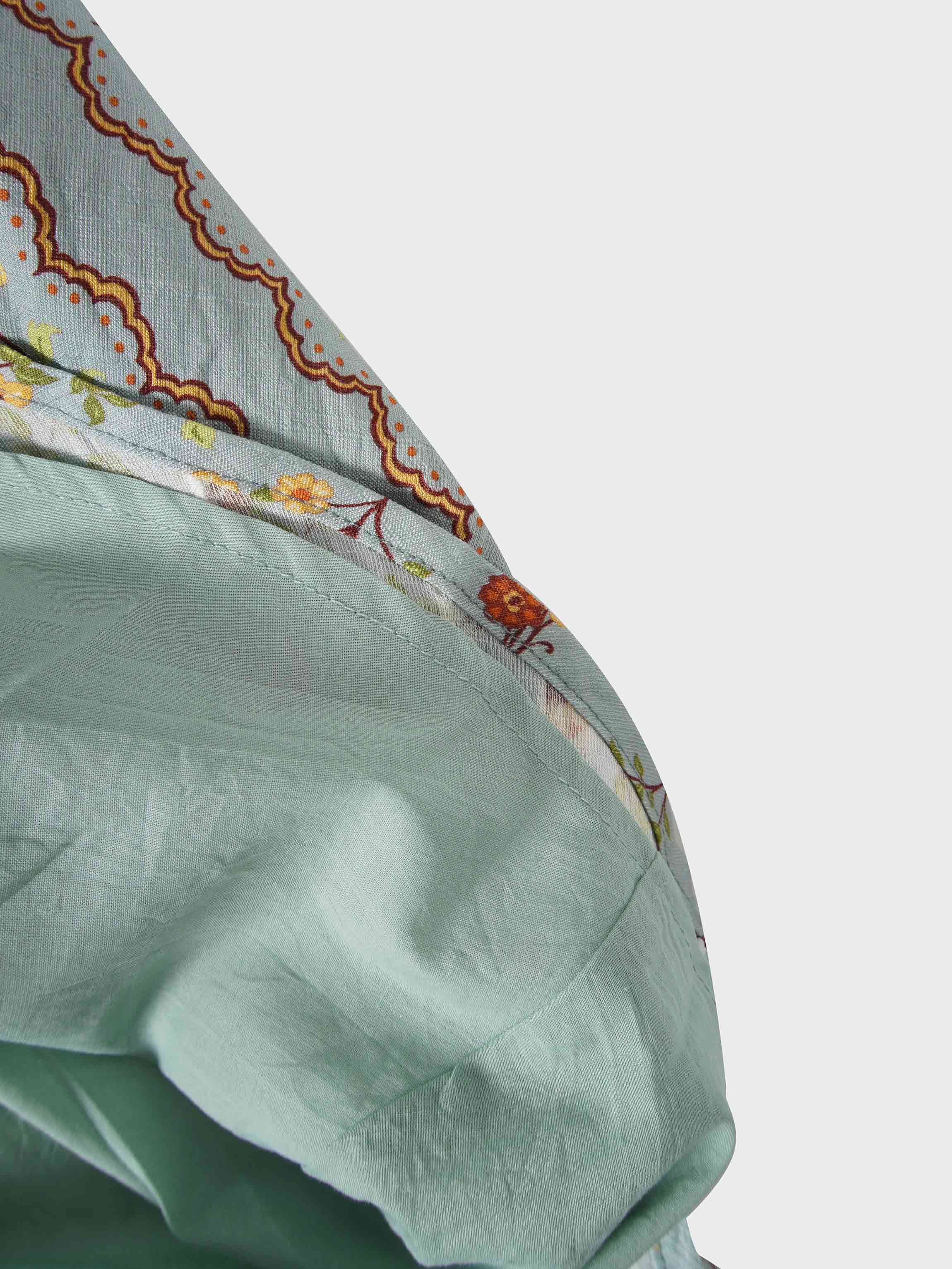 Full Belted Print Skirt-Diamond Floral