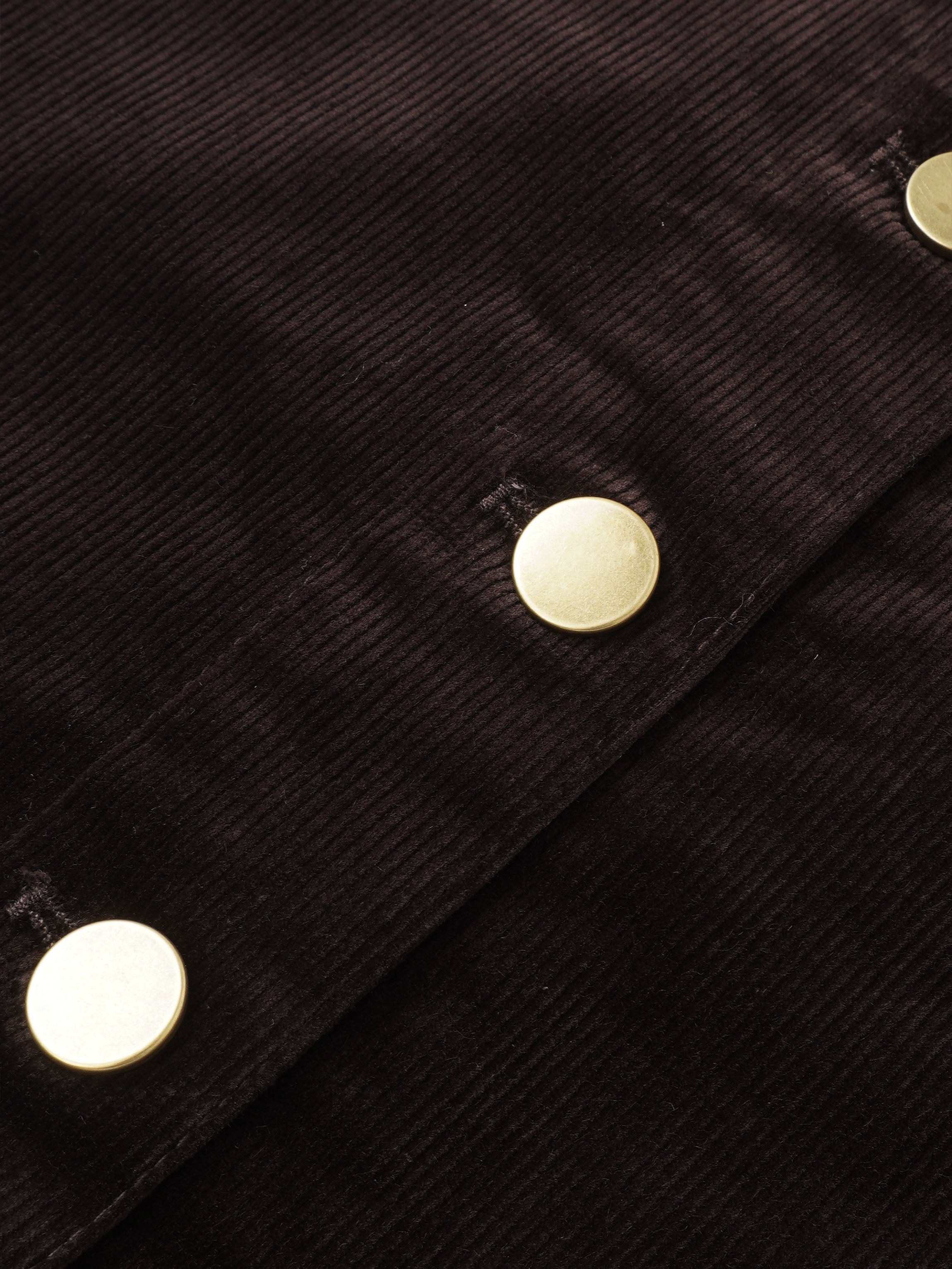 Snap Down Corduroy Skirt - Cement