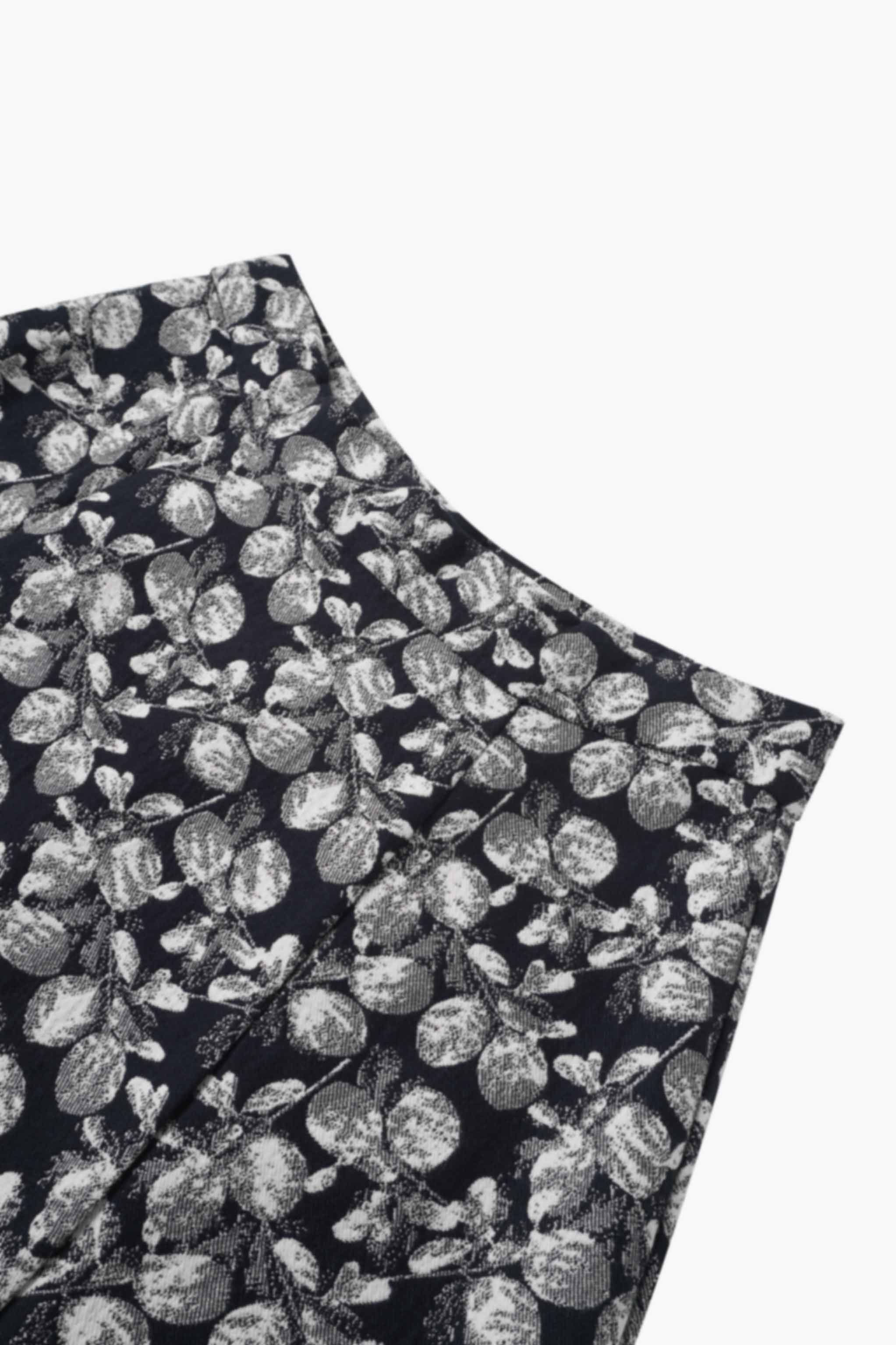 The Olivia Skirt-Black/White Floral