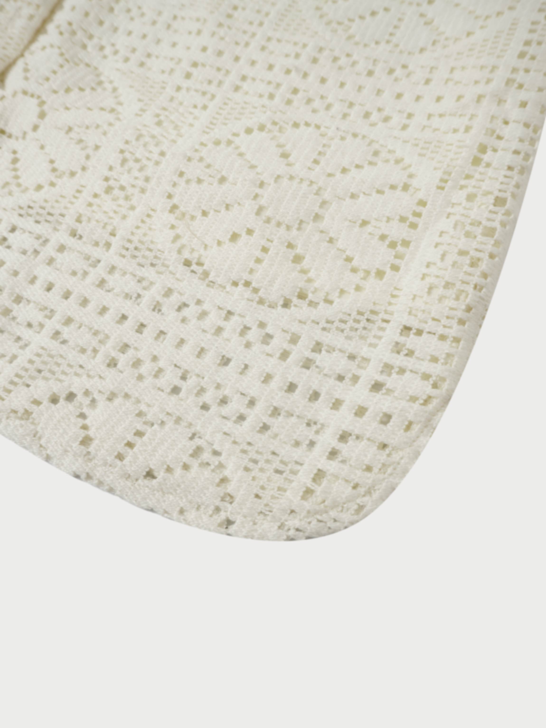 Lace Cutout Shirtdress-Cream