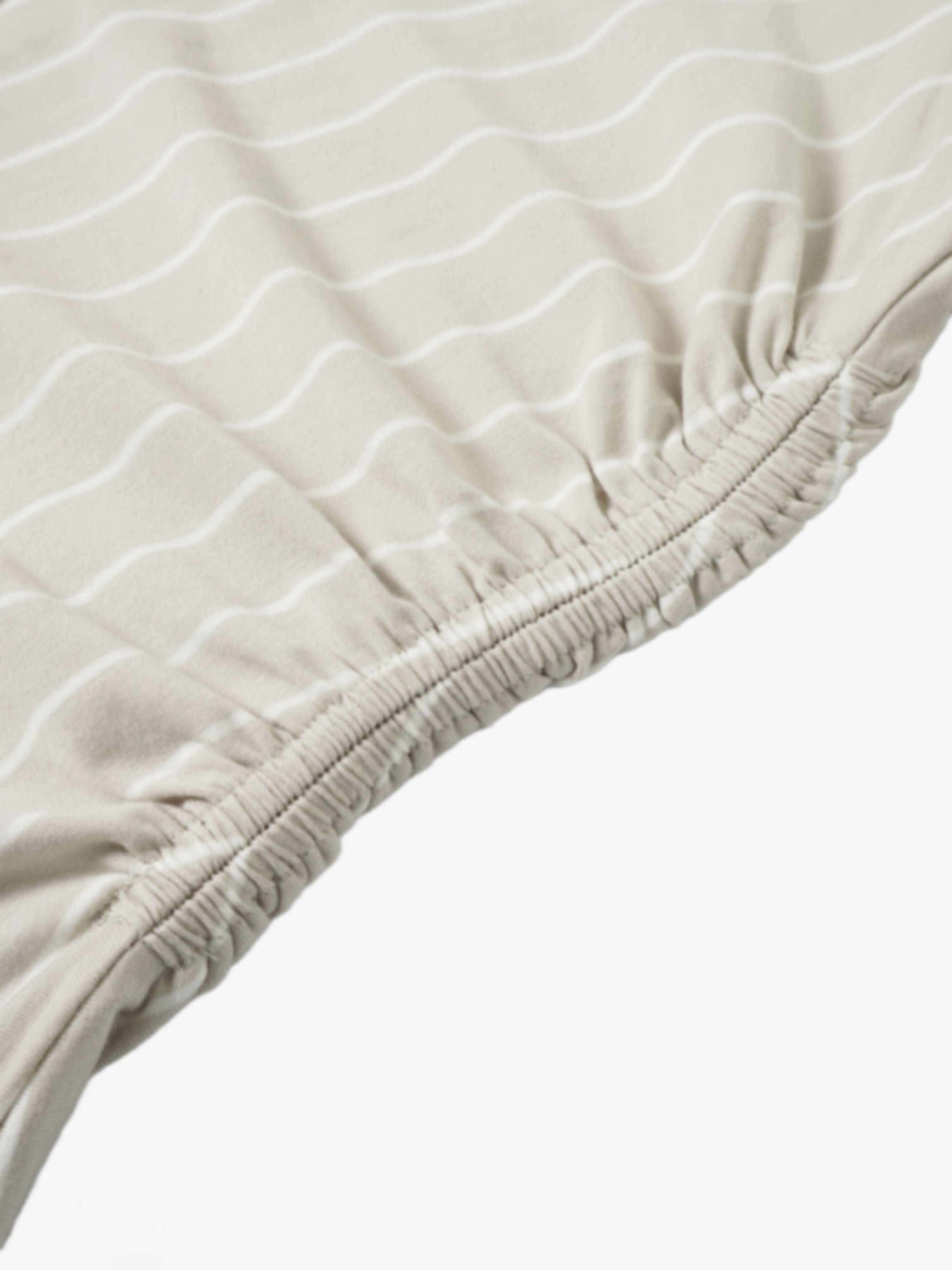 Side Shirred T-shirt Dress-Tan/White