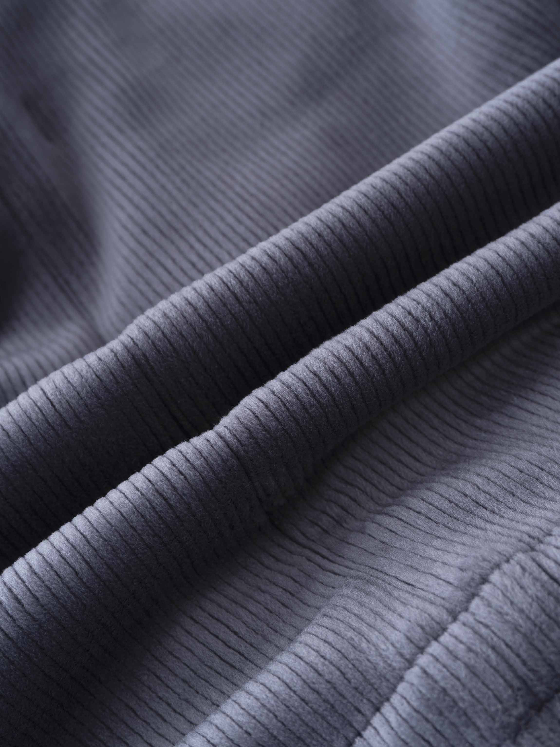 Velour Ribbed Blazer-Grey