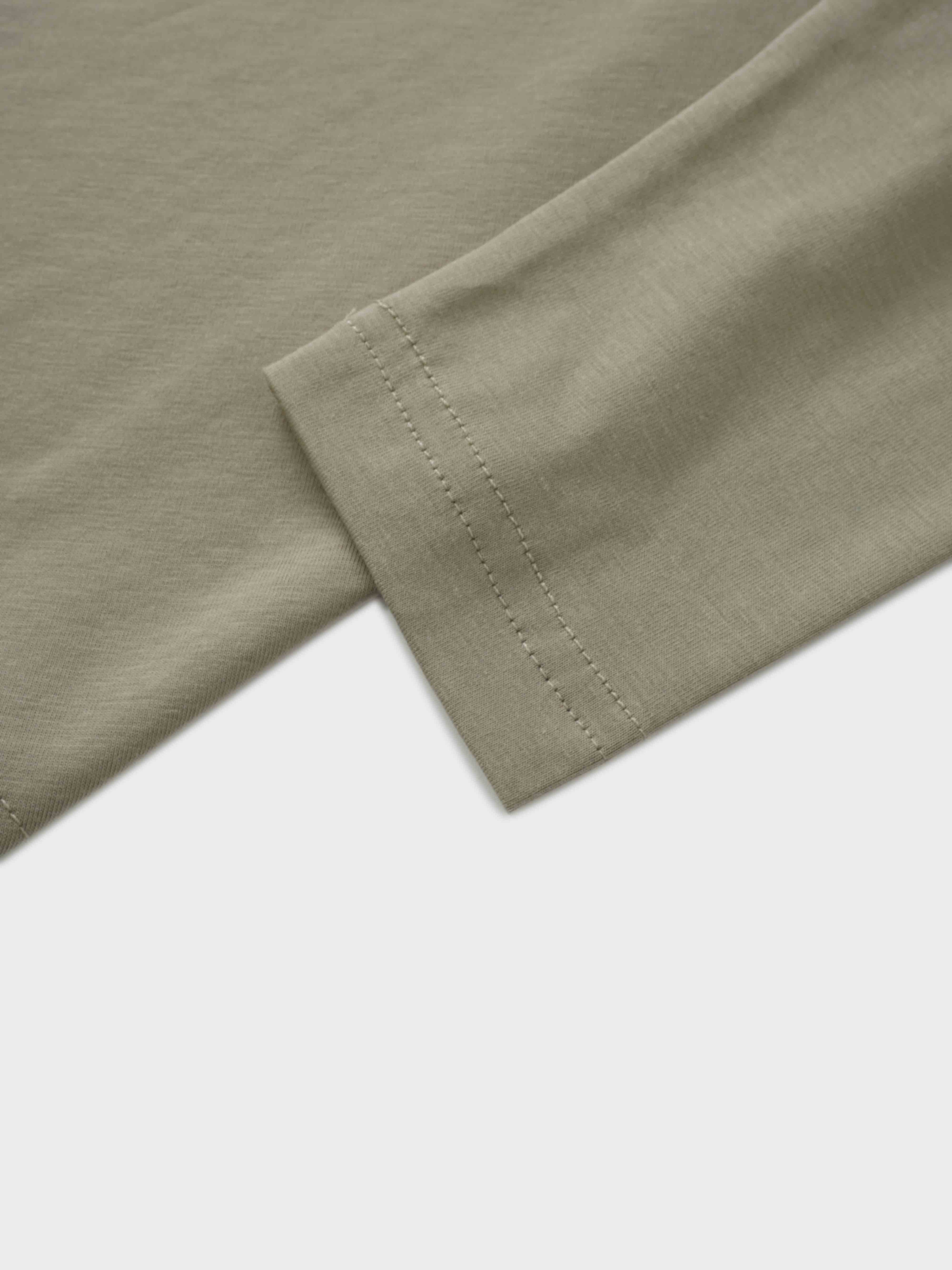 Side Tie T-Shirt-Olive Green