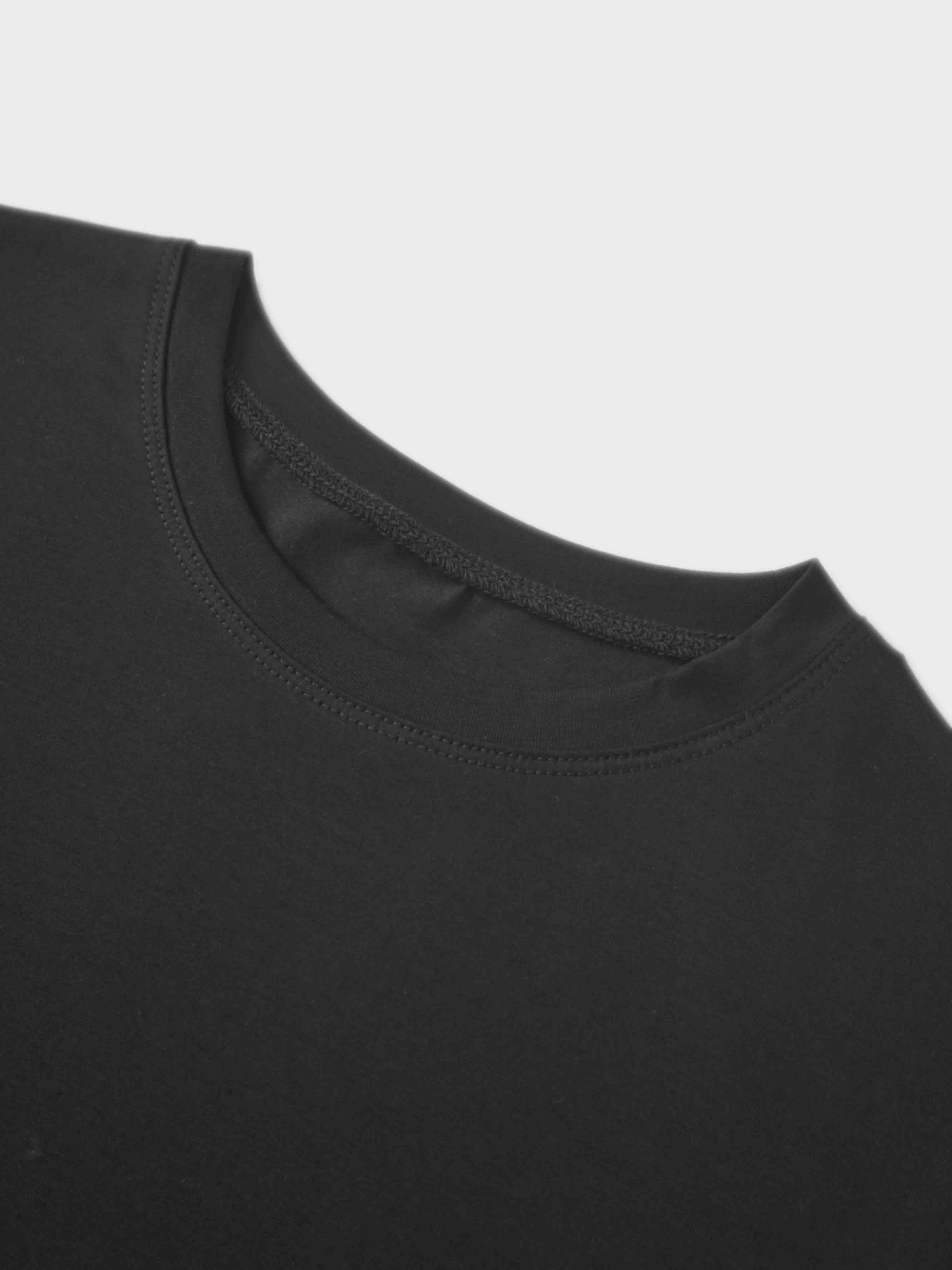 Side Tie T-Shirt-Black