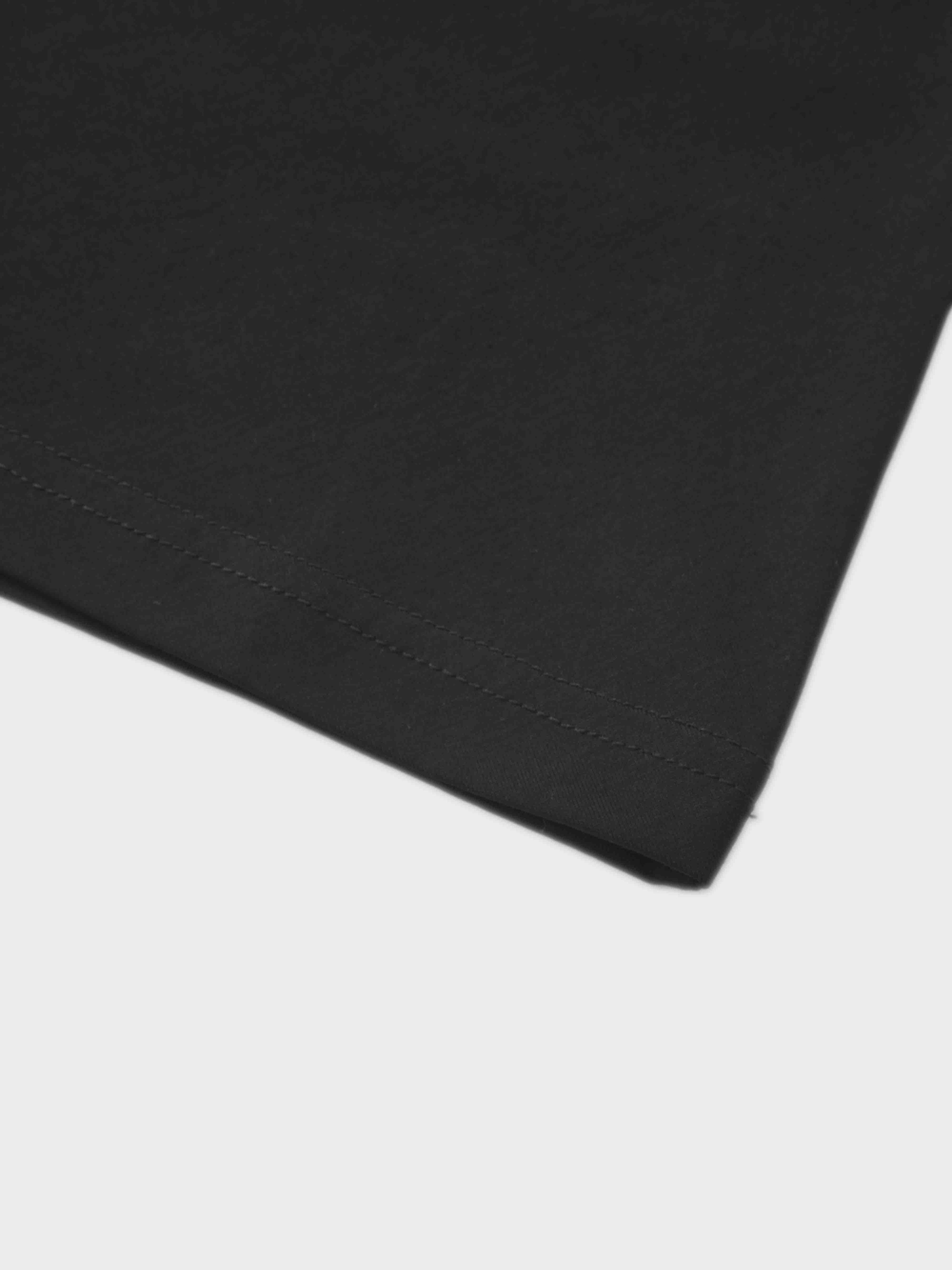 Side Tie T-Shirt-Black