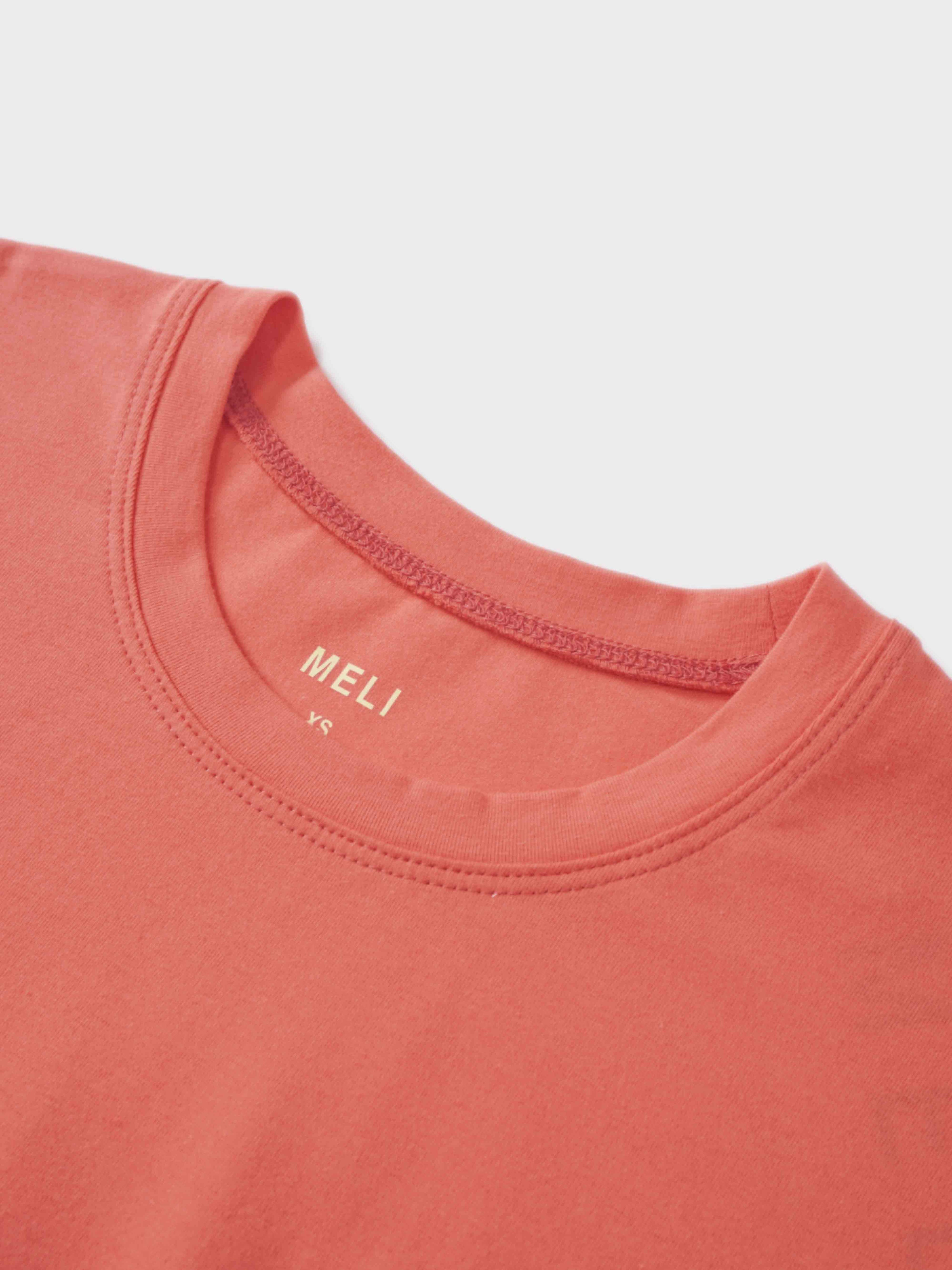 Wide Sleeve Tee-Coral