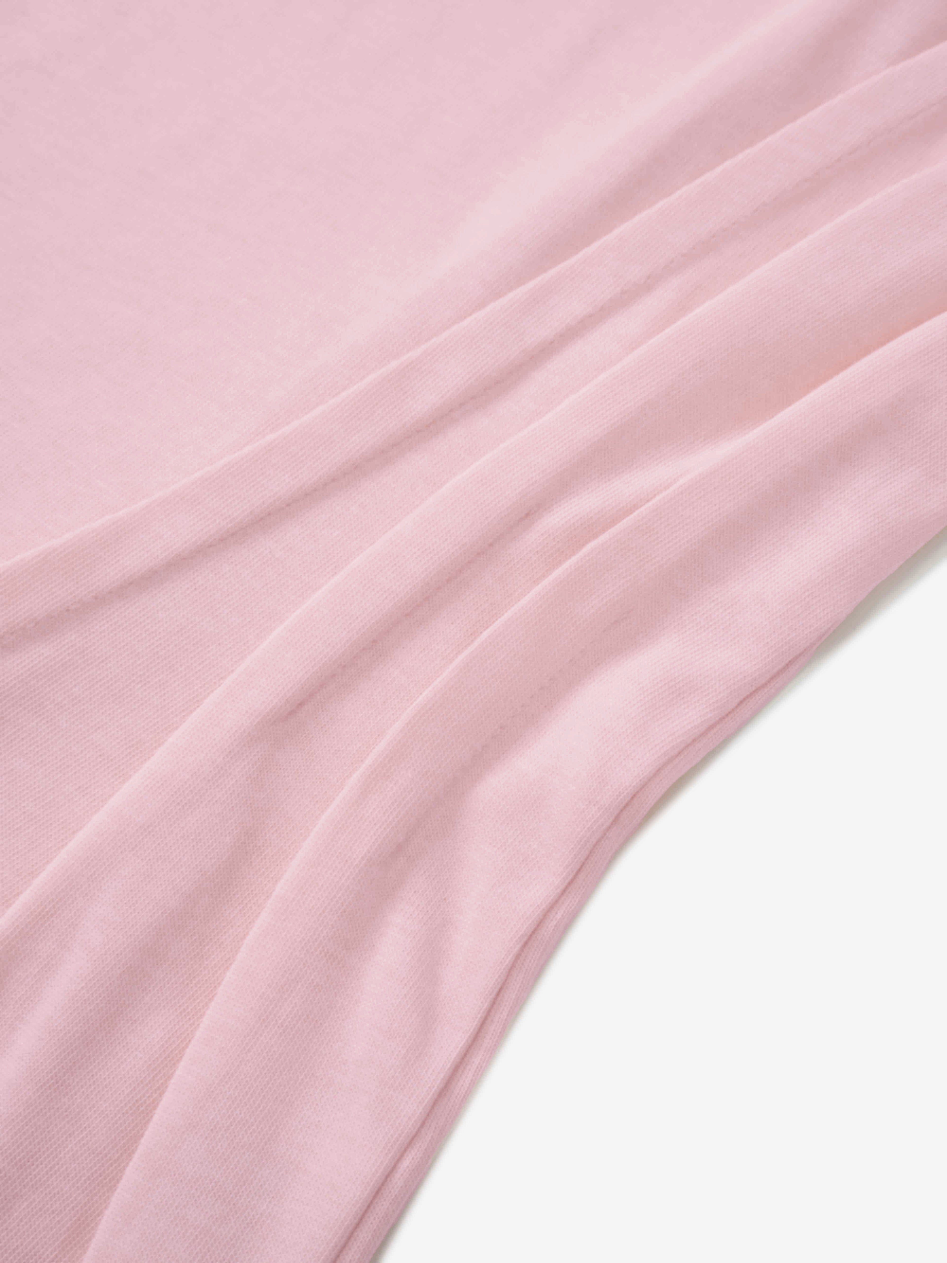 Pleat Seam T-shirt-Pink