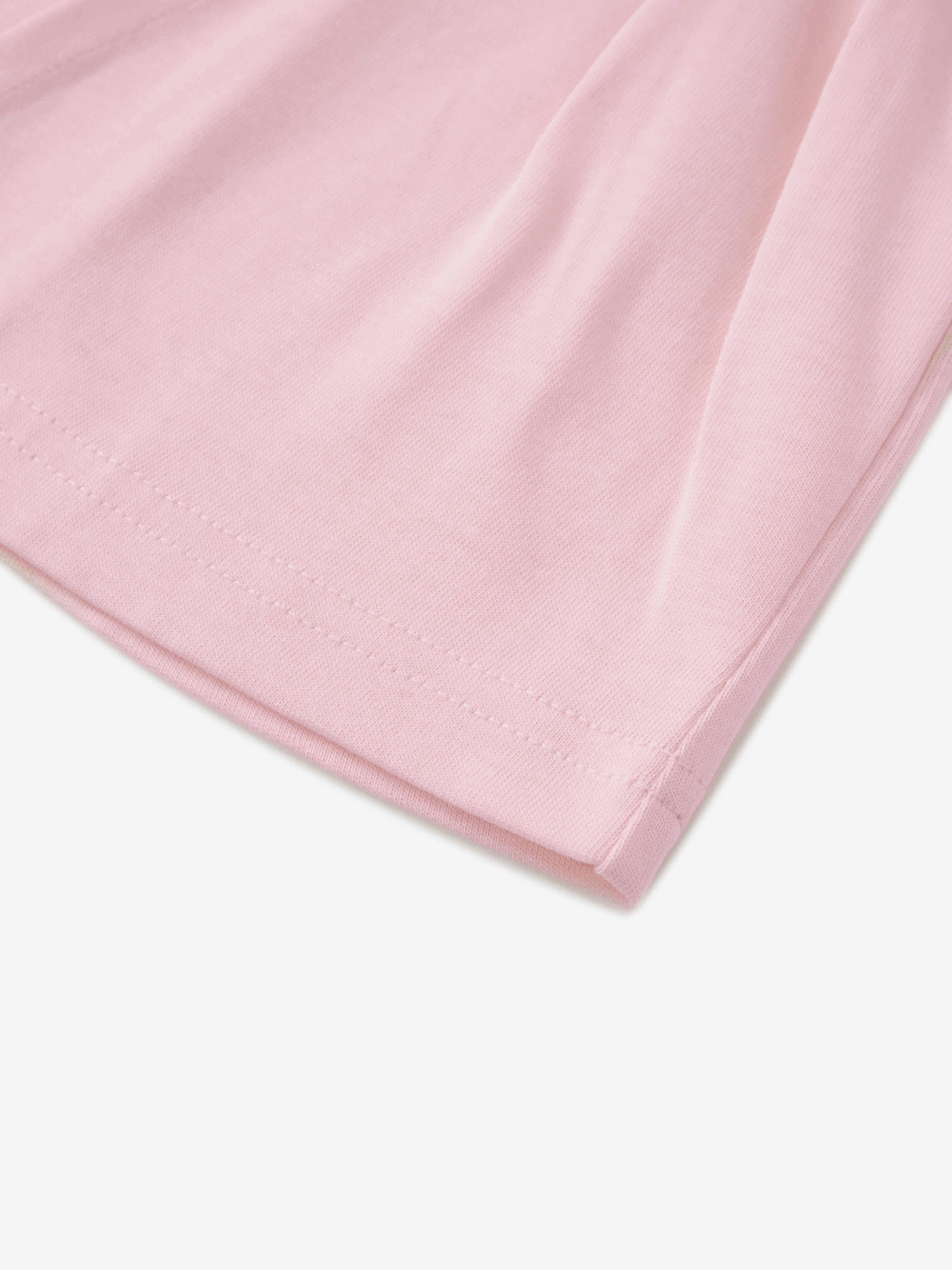 Pleat Seam T-shirt-Pink
